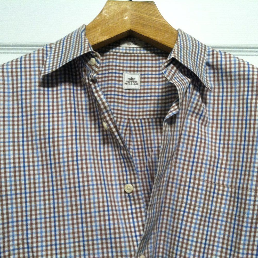 Peter Millar PETER MILLAR MENS MULTICOLOR COTTON CASUAL SHIRT SIZE: L Size US L / EU 52-54 / 3 - 2 Thumbnail