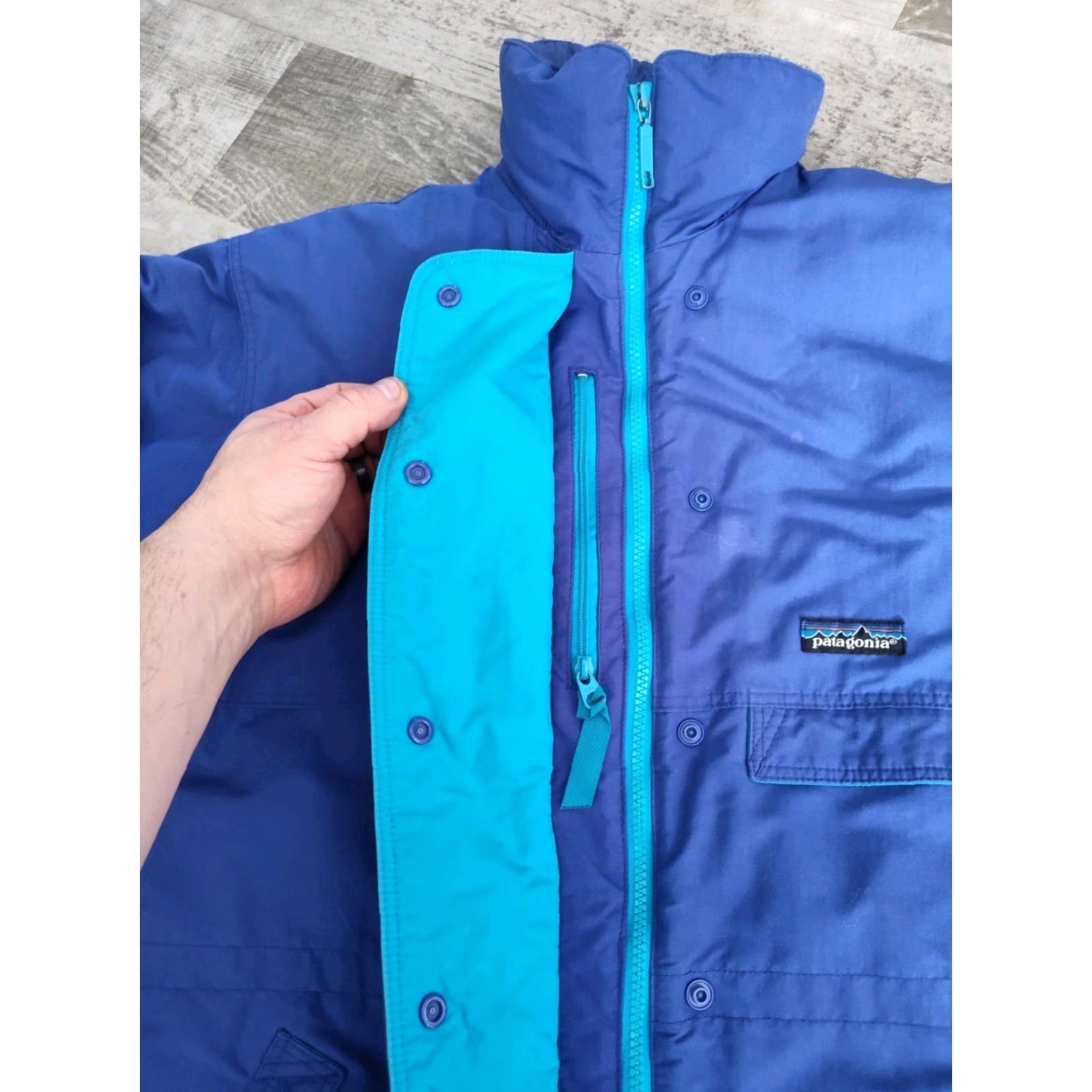 Patagonia Vintage Patagonia Women's Blue Parka Zip & Snap Snow Ski Jacket Size 8 Insulated Size M / US 6-8 / IT 42-44 - 7 Thumbnail