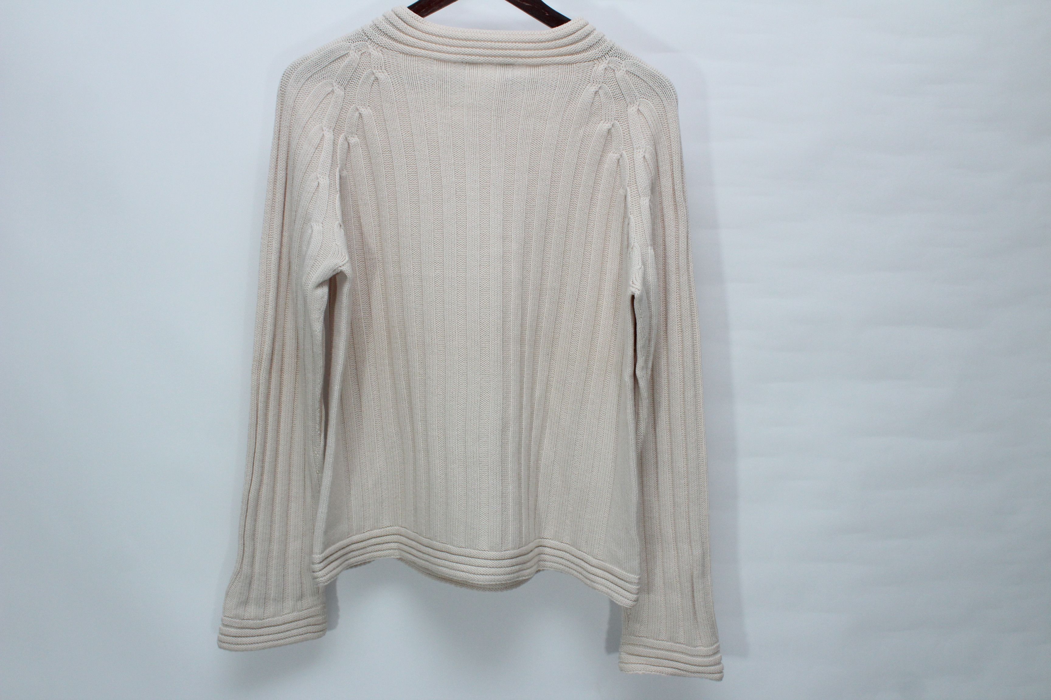 Max Mara Max Mara 100% Virgin Woolmark Ribbed Knit Sweater Size L Size L / US 10 / IT 46 - 4 Thumbnail