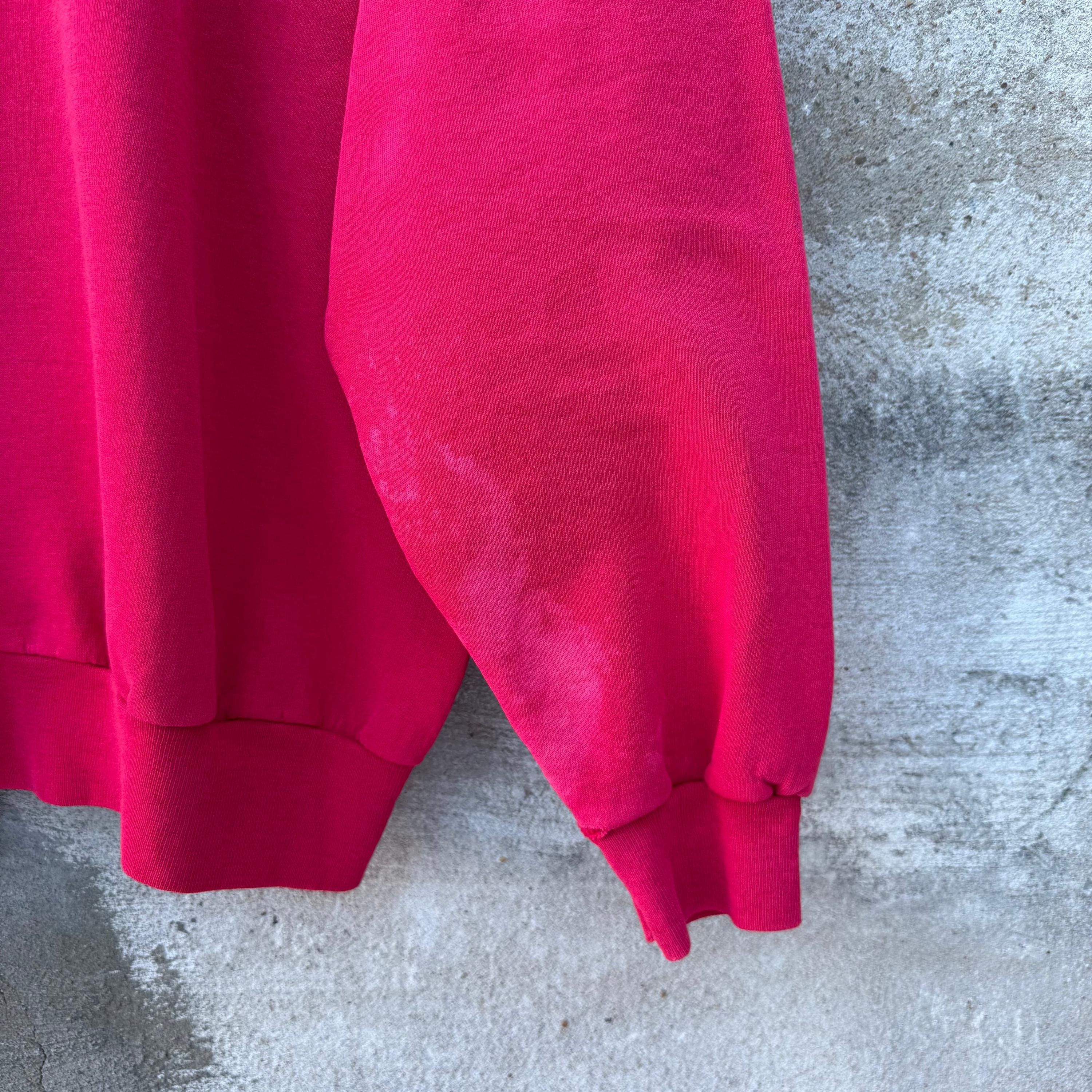 Vintage Vintage 90's Faded Red Hanes Crewneck Sweatshirt Size US L / EU 52-54 / 3 - 7 Thumbnail