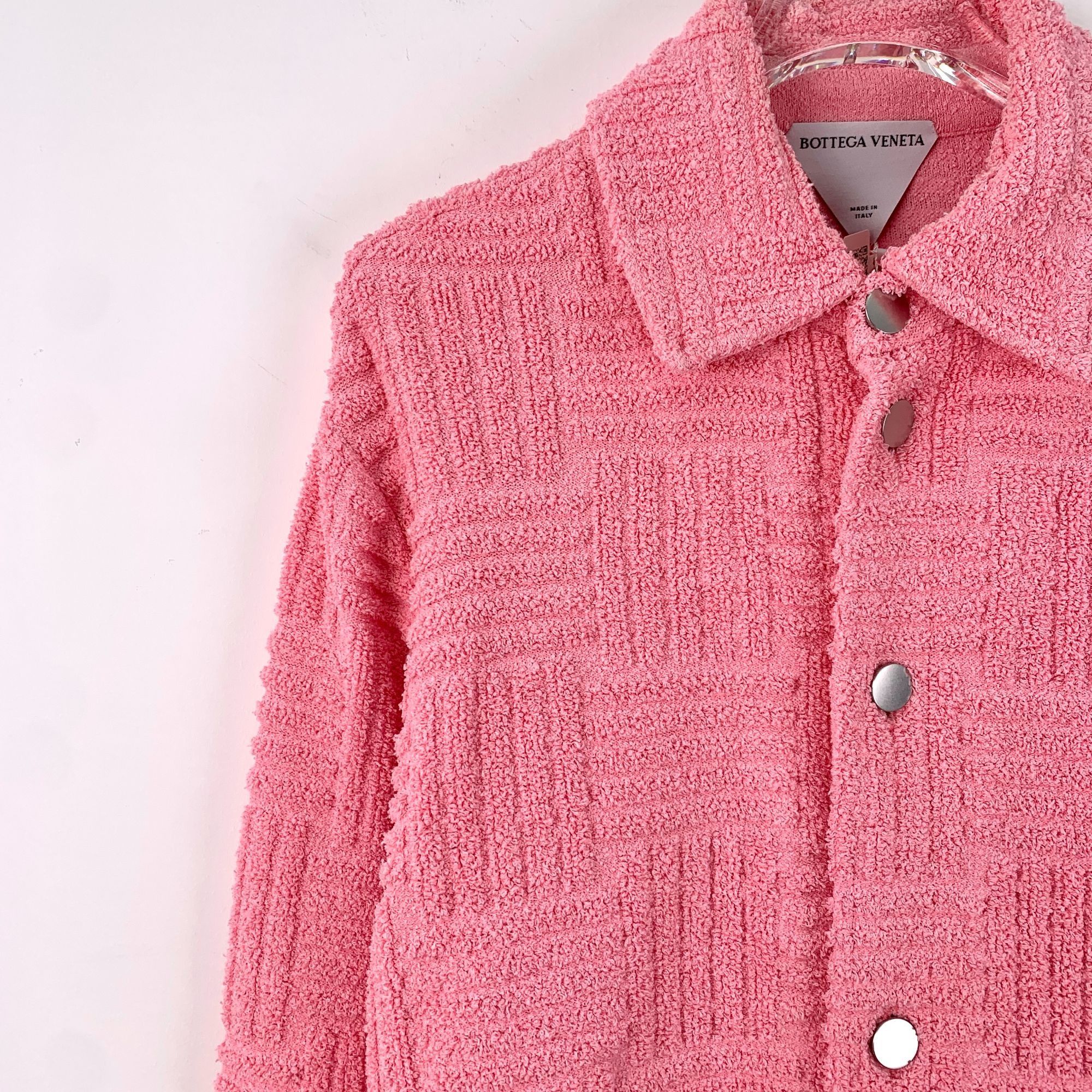 Bottega Veneta Bottega Veneta Pink Textured Woven Long-Sleeve Single-Breast Size S / US 4 / IT 40 - 5 Thumbnail