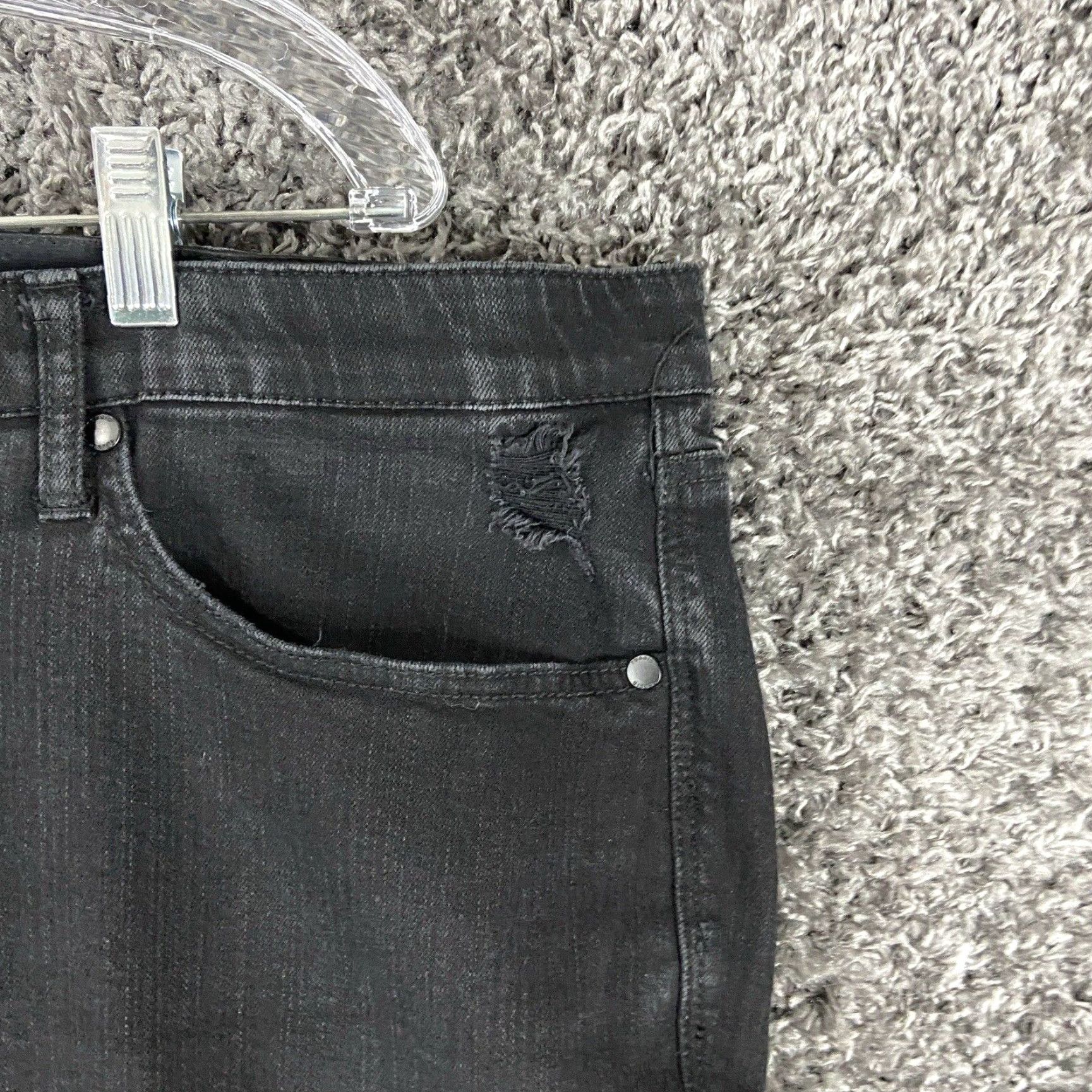 Torrid Torrid Sky High Skinny Premium Stretch Distress Jeans Women 24S Black Womens Size 42" / US 20 - 3 Thumbnail