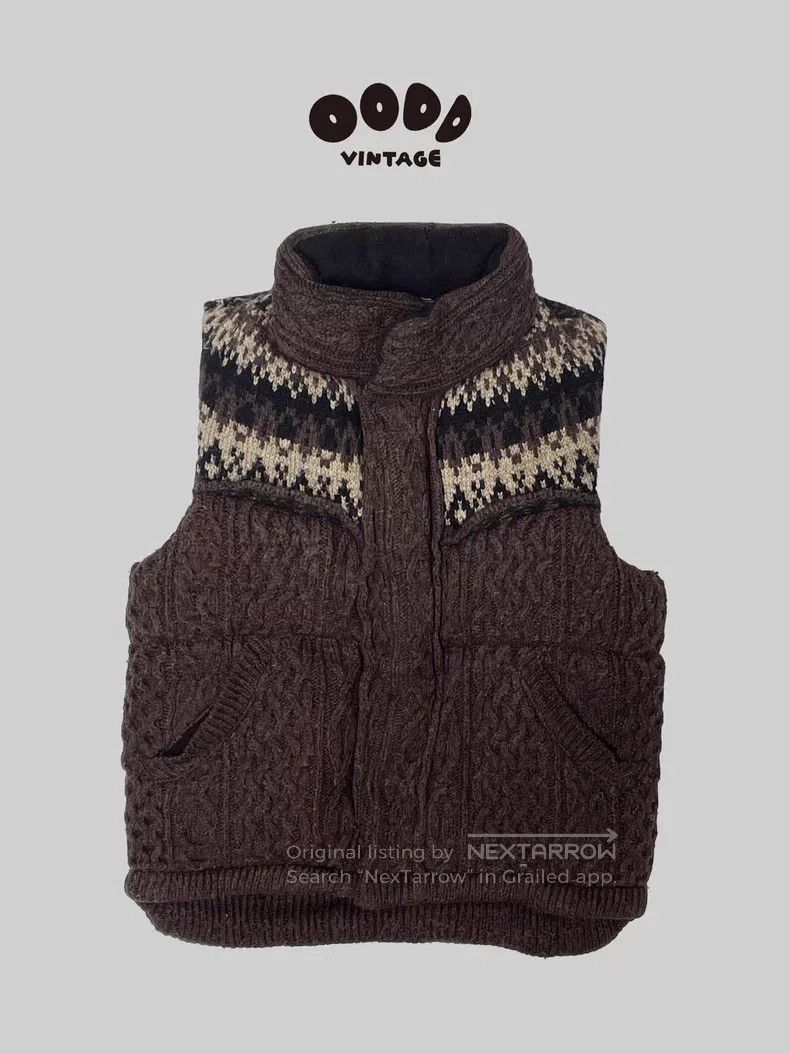 Maison MIHARA YASUHIRO Maison MIHARA YASUHIRO Ethnic Pattern Wool Fleece Vest Size US S / EU 44-46 / 1 - 1 Thumbnail