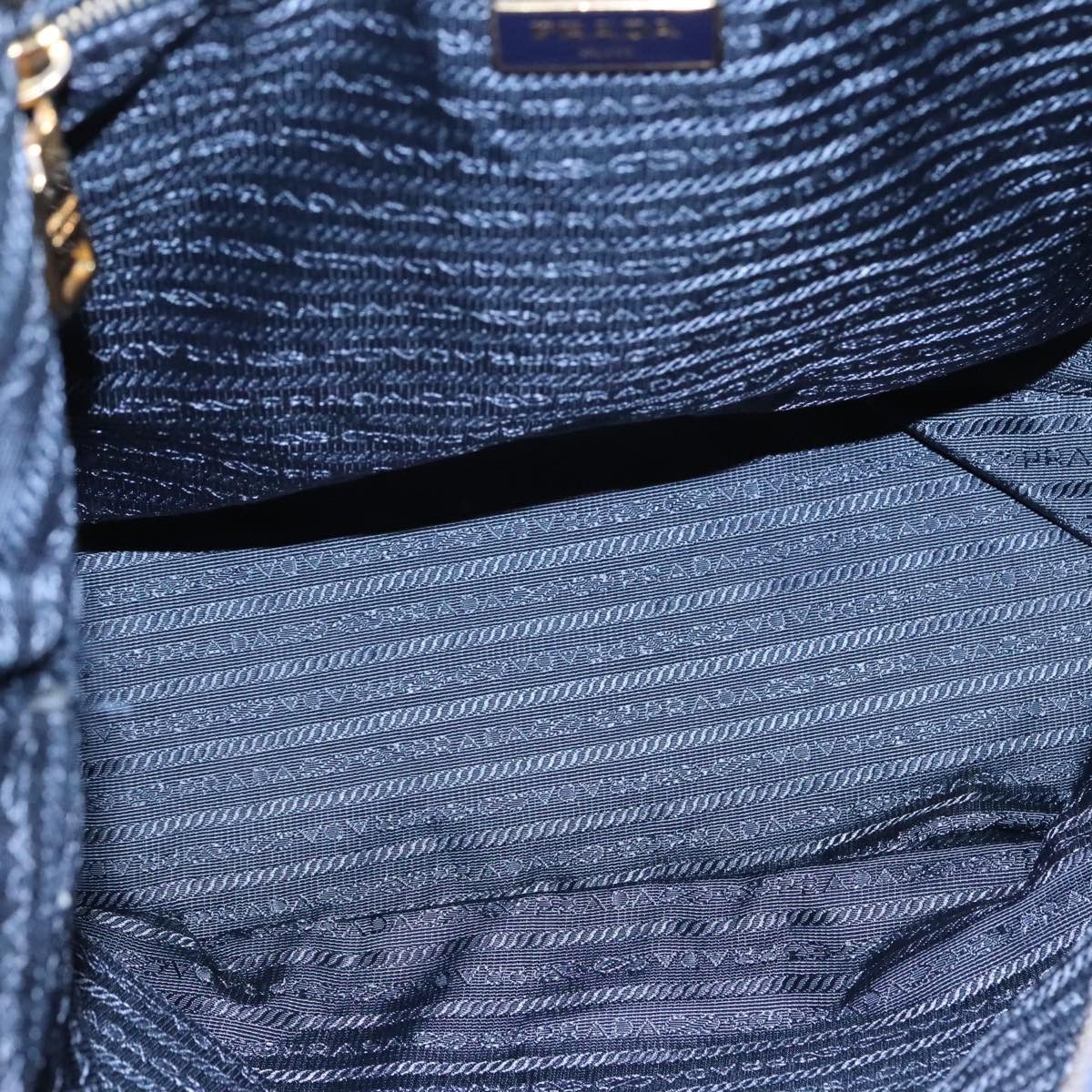 Prada PRADA Tote Bag Nylon Blue Gold Size ONE SIZE - 11 Thumbnail