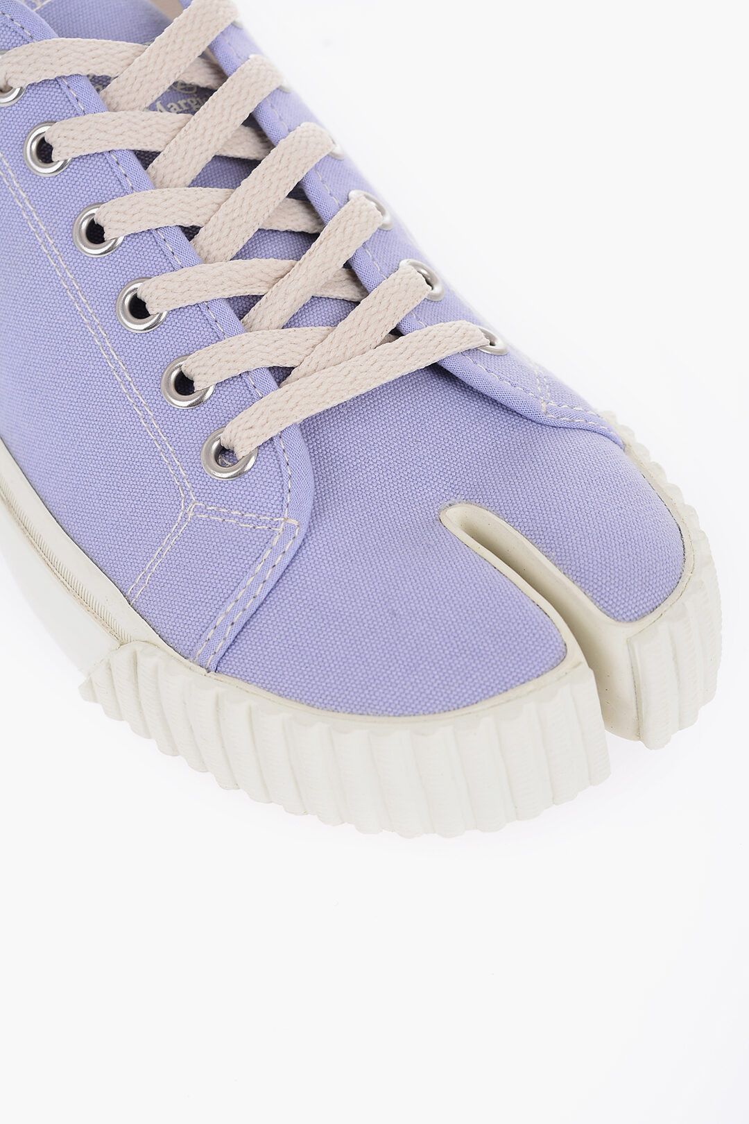 Maison Margiela og1mm0625 Canvas Tabi Low-Top Sneakers in Light Purple Size US 9 / EU 42 - 4 Thumbnail