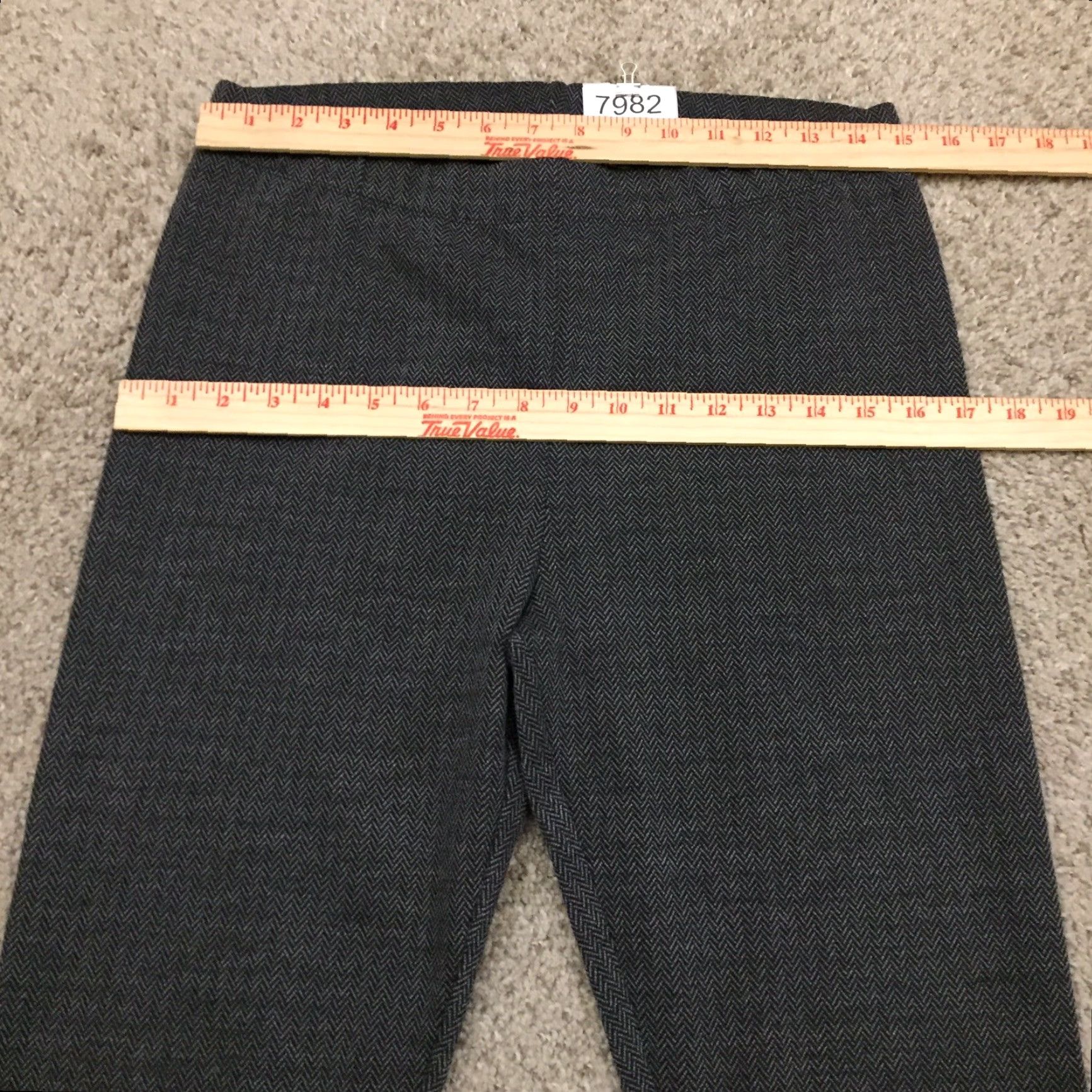 Loft LOFT Leggings Womens Medium Gray Herringbone High Rise 30x26 Ankle Inseam 26in Polyester Blend Regular Lis Womens Size 32" / US 10 / IT 46 - 2 Thumbnail