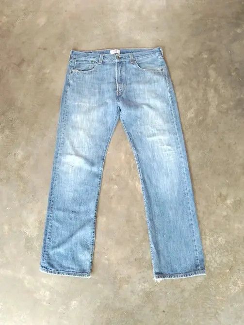 Levi's Vintage Levis 501 Washed Straight Leg Distressed Jeans 34x32 Size US 34 / EU 50 - 1 Thumbnail