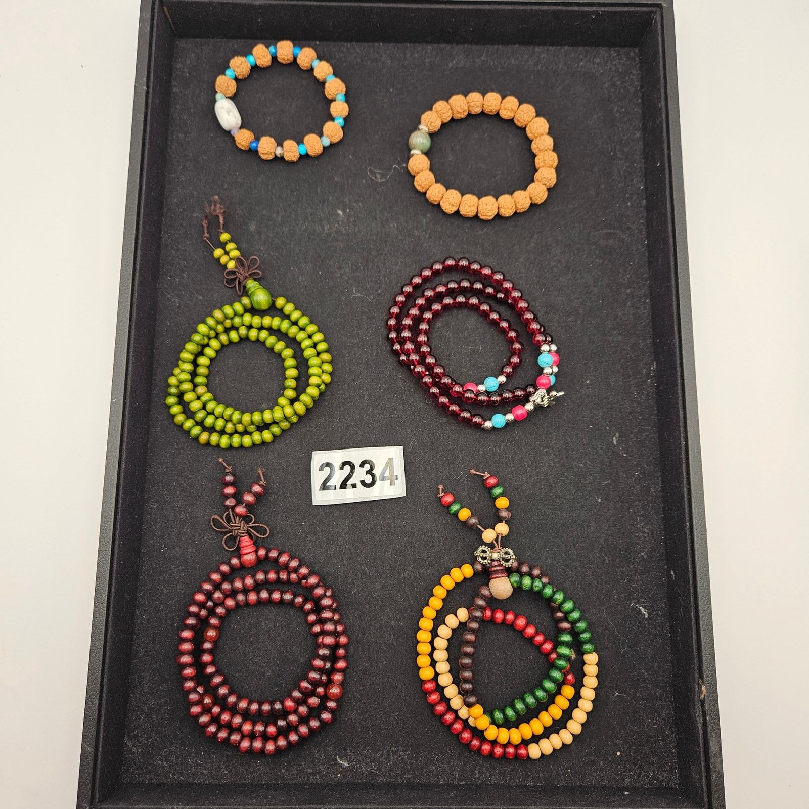 Other LOT OF 6 BOHO MALA BEADED BRACELETS WOOD RUDRAKSHA YOGA Size ONE SIZE - 1 Thumbnail