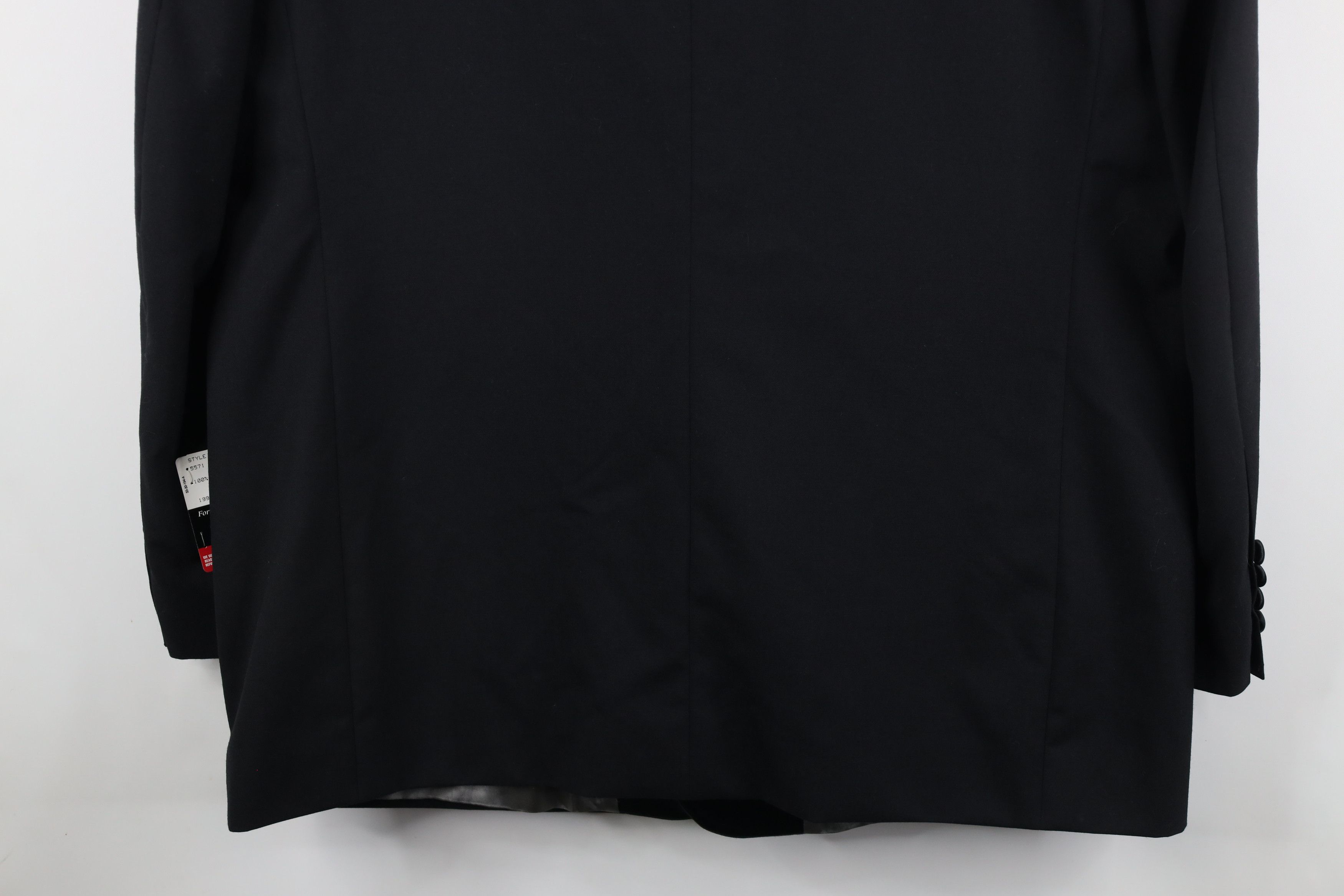 Vintage New Stafford Prom Wedding Tuxedo Suit Coat Jacket Black Size US L / EU 52-54 / 3 - 17 Thumbnail
