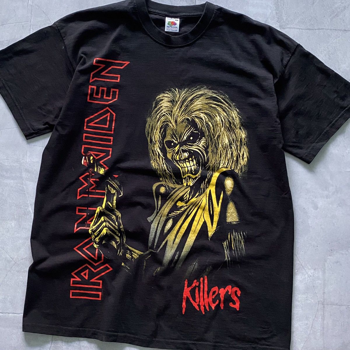 Band Tees × Vintage Vintage Iron Maiden Killers Skeleton Big Logo Band T Shirt Size US XL / EU 56 / 4 - 2 Thumbnail
