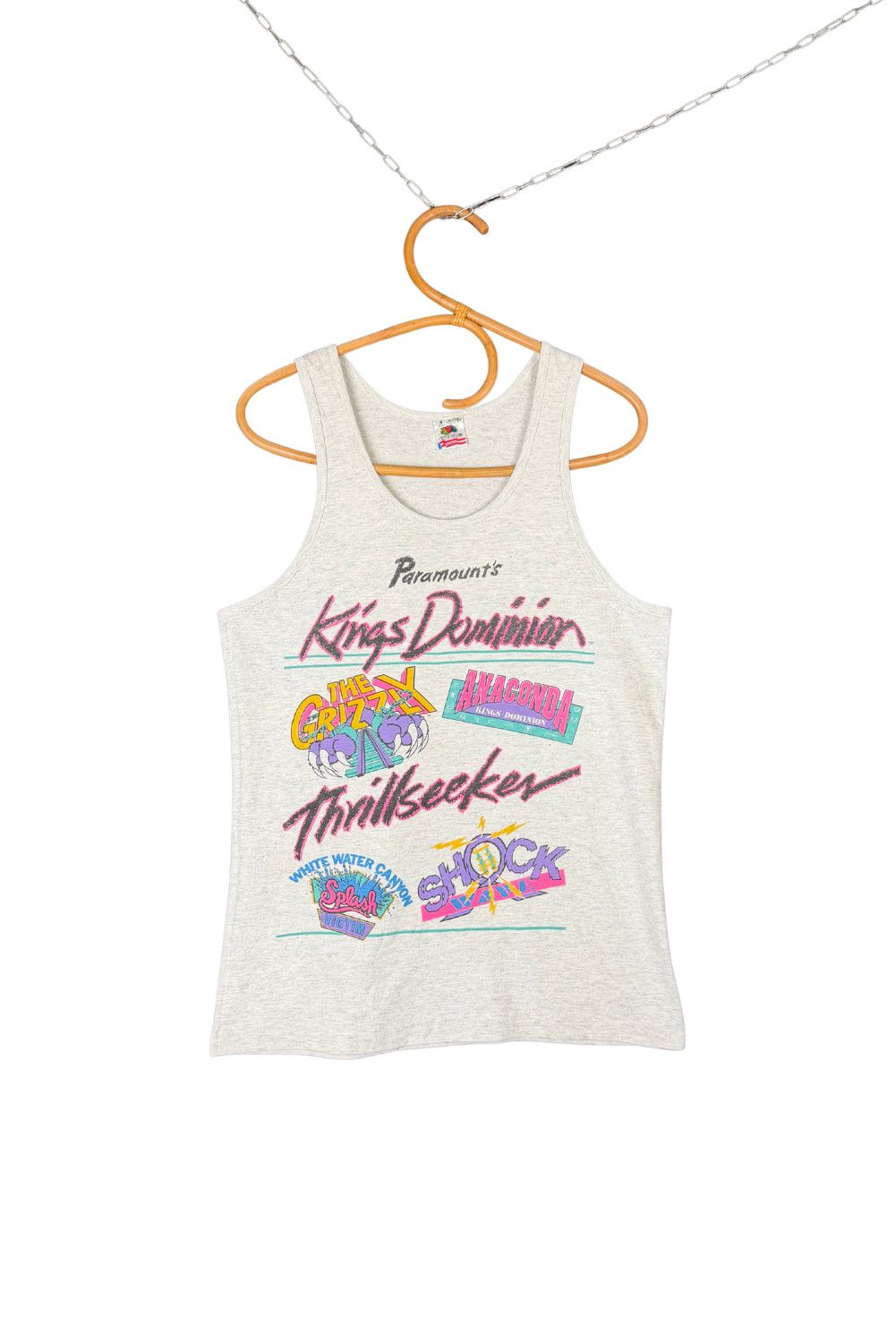 Fruit Of The Loom Vintage Kings Dominion Thrillseeker Tank Top USA Made 90s Size US S / EU 44-46 / 1 - 1 Thumbnail