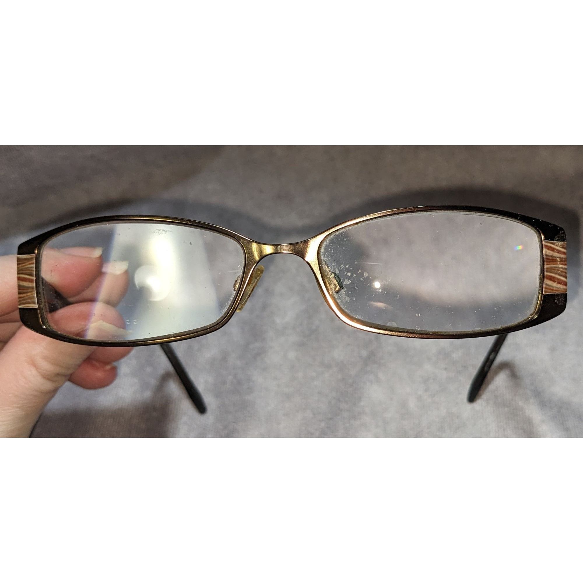 Ellen Tracy Ellen Tracy Grenada Brown Rectangular Eyeglass Frames Size ONE SIZE - 7 Thumbnail