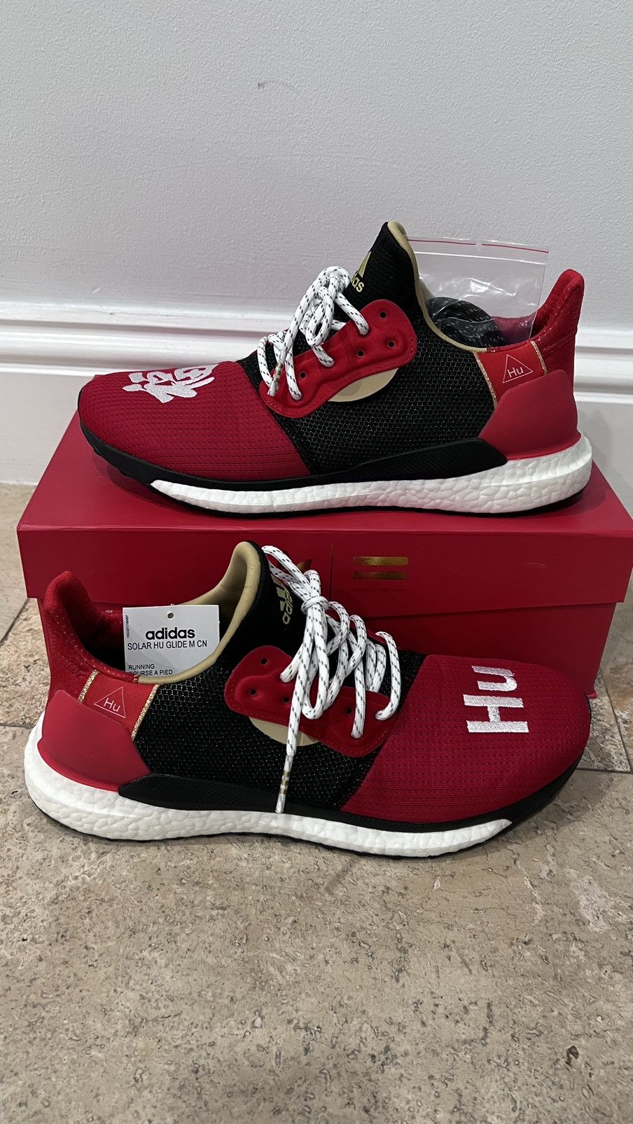 Adidas × Pharrell Pharrell × Solar Hu Glide ST Chinese New Year 2019 Size 11 Size US 11 / EU 44 - 3 Thumbnail