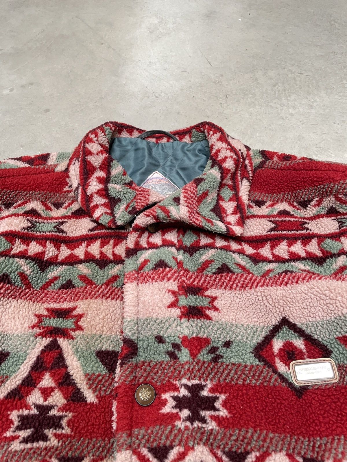 Other Vintage Tenson Tribal Fleece Waxed Cotton Jacket XL Size US XL / EU 56 / 4 - 8 Thumbnail
