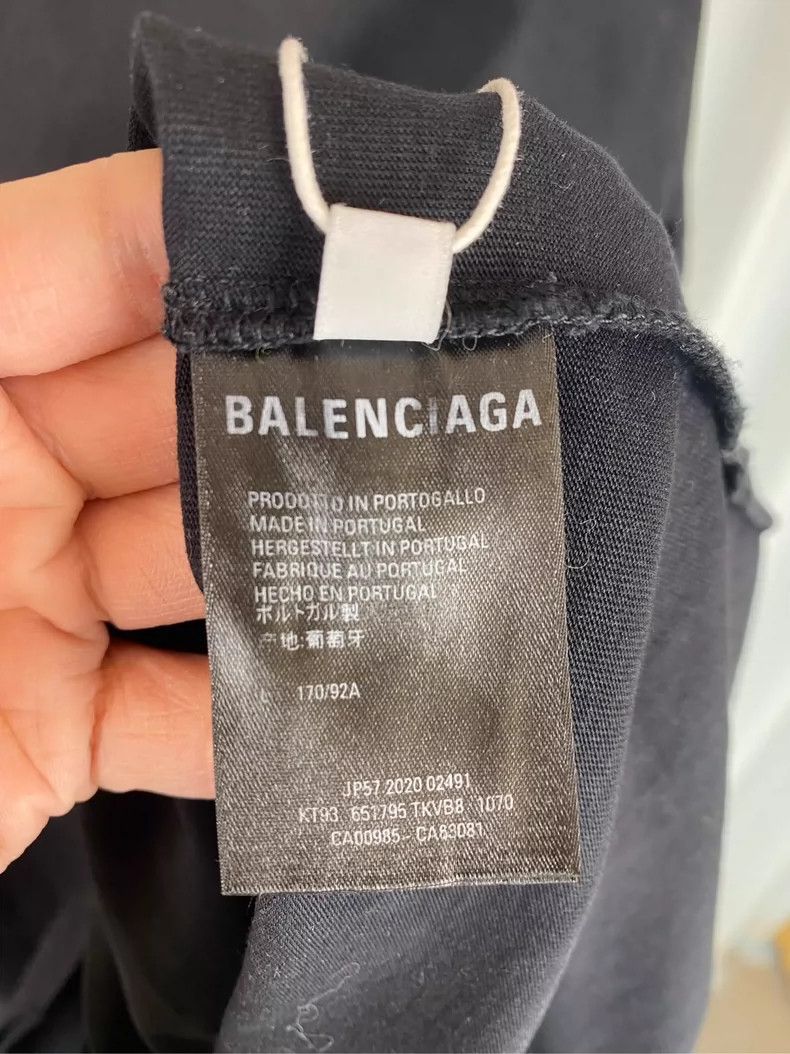 Balenciaga Balenciaga Chest printed logo worn-out damage short sleeve Size US L / EU 52-54 / 3 - 5 Thumbnail