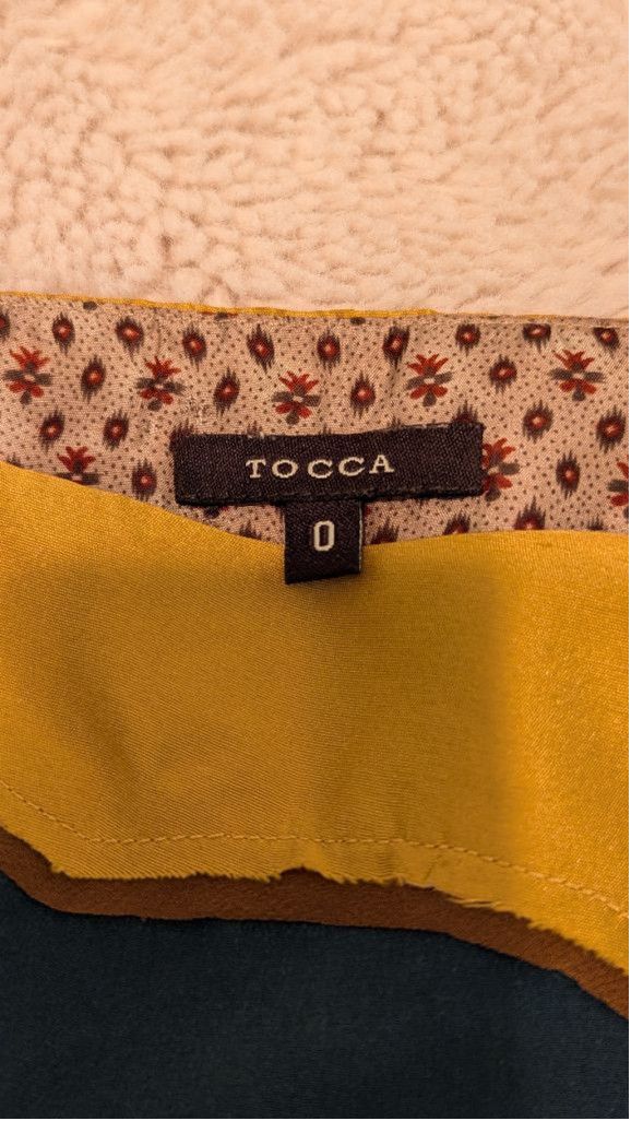 Designer Women's Tocca Dress, Size 0, Teal and Gold Size XS / US 0-2 / IT 36-38 - 4 Thumbnail