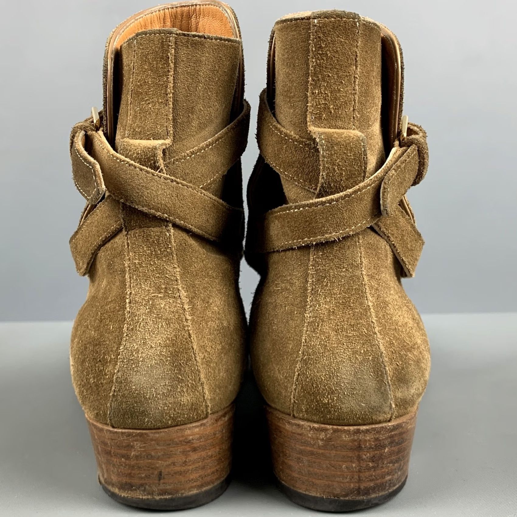 Yves Saint Laurent SAINT LAURENT Tan Leather Ankle Boots Size 7 Size US 6 / EU 39 - 3 Thumbnail