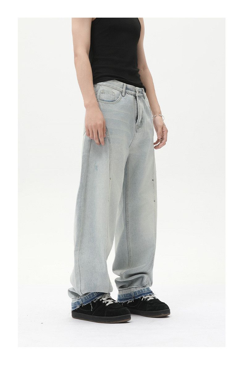 Japanese Brand × Jean Light-colored wide-leg loose straight-leg scimitar jeans Size US 32 / EU 48 - 3 Thumbnail