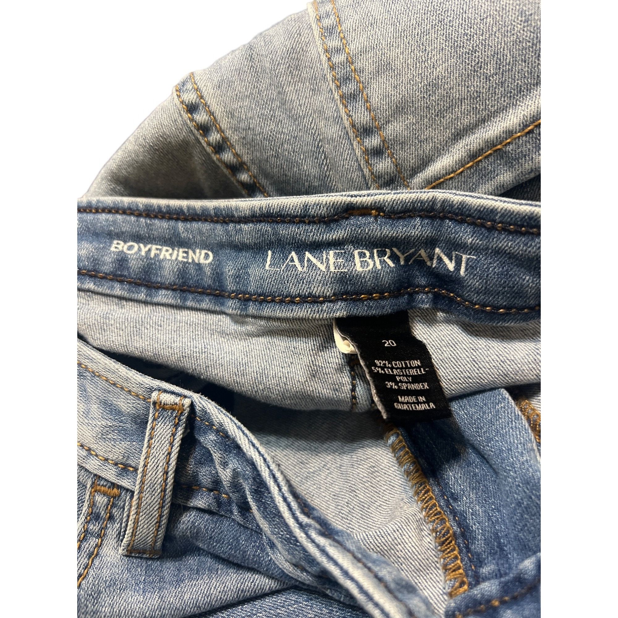 Other Lane Bryant Boyfriend Distressed Patchwork Jeans Light Wash Size 42" / US 20 - 7 Thumbnail
