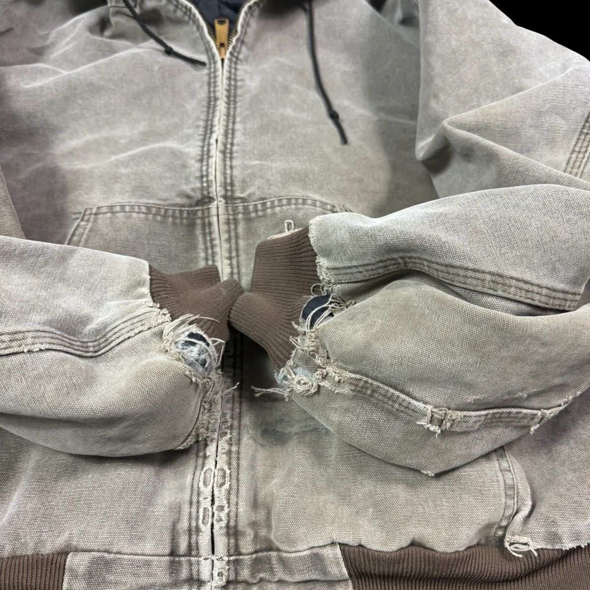 Carhartt Vintage 90s J06 CHT Faded Distressed Full Zip Jacket 2XL Size US XXL / EU 58 / 5 - 4 Thumbnail