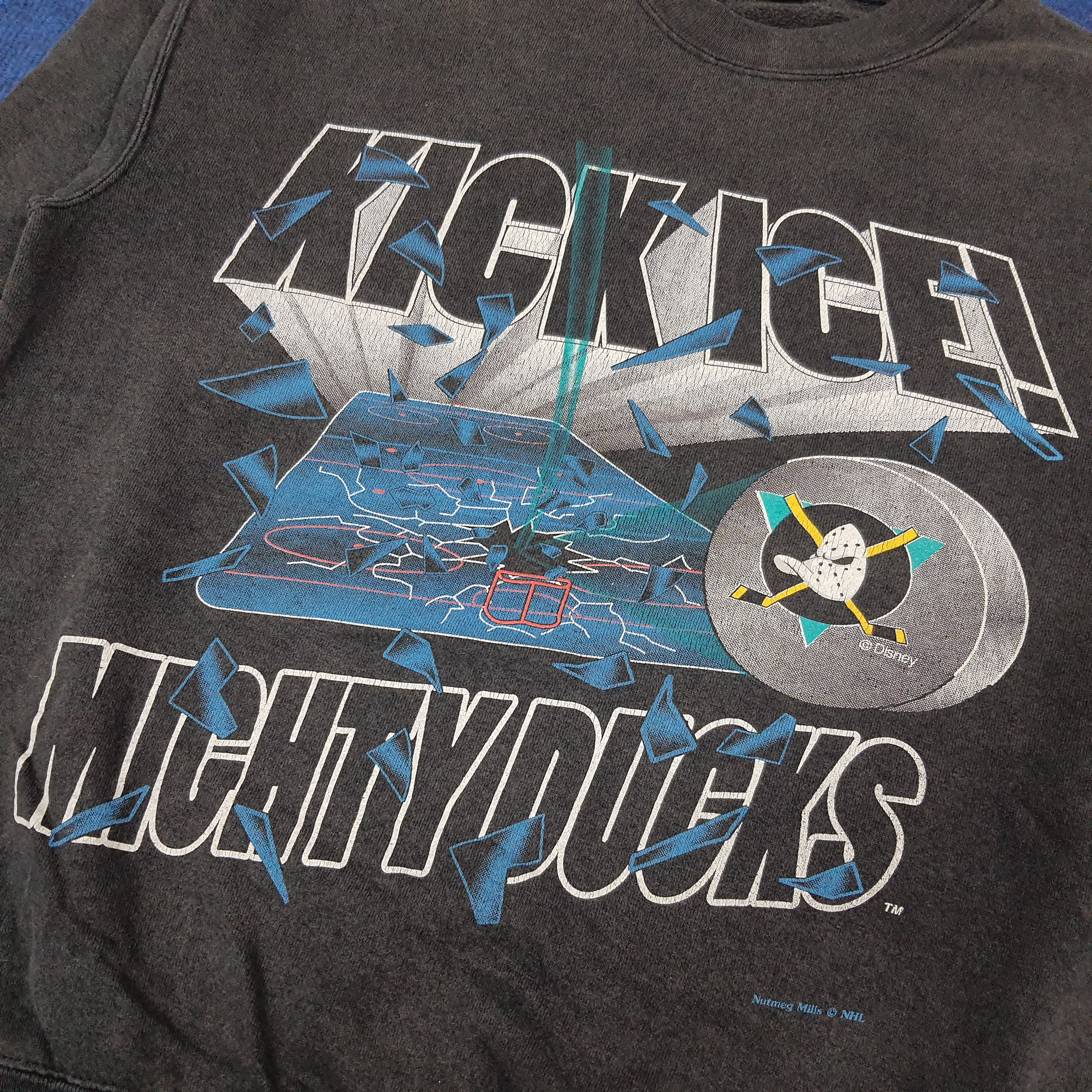 Nutmeg Vintage Nutmeg Mighty Duck Kick Ice NHL Sweatshirt C261N17 Size US L / EU 52-54 / 3 - 2 Thumbnail