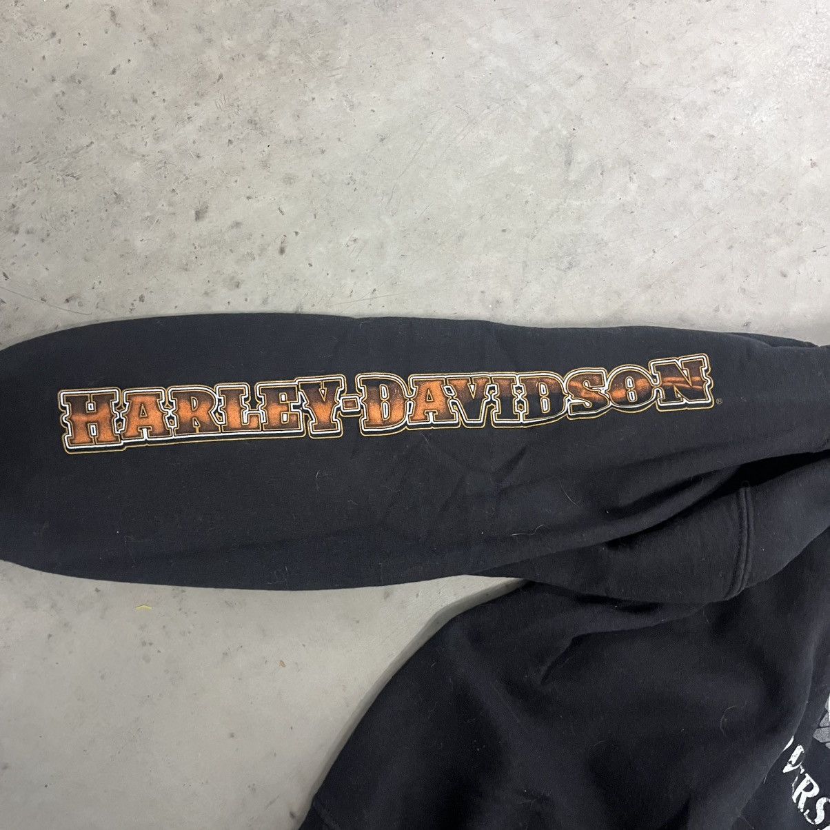 Harley Davidson × Vintage Crazy Vintage Harley Davidson Sleeve Print Hoodie Black XL Size US XL / EU 56 / 4 - 3 Thumbnail