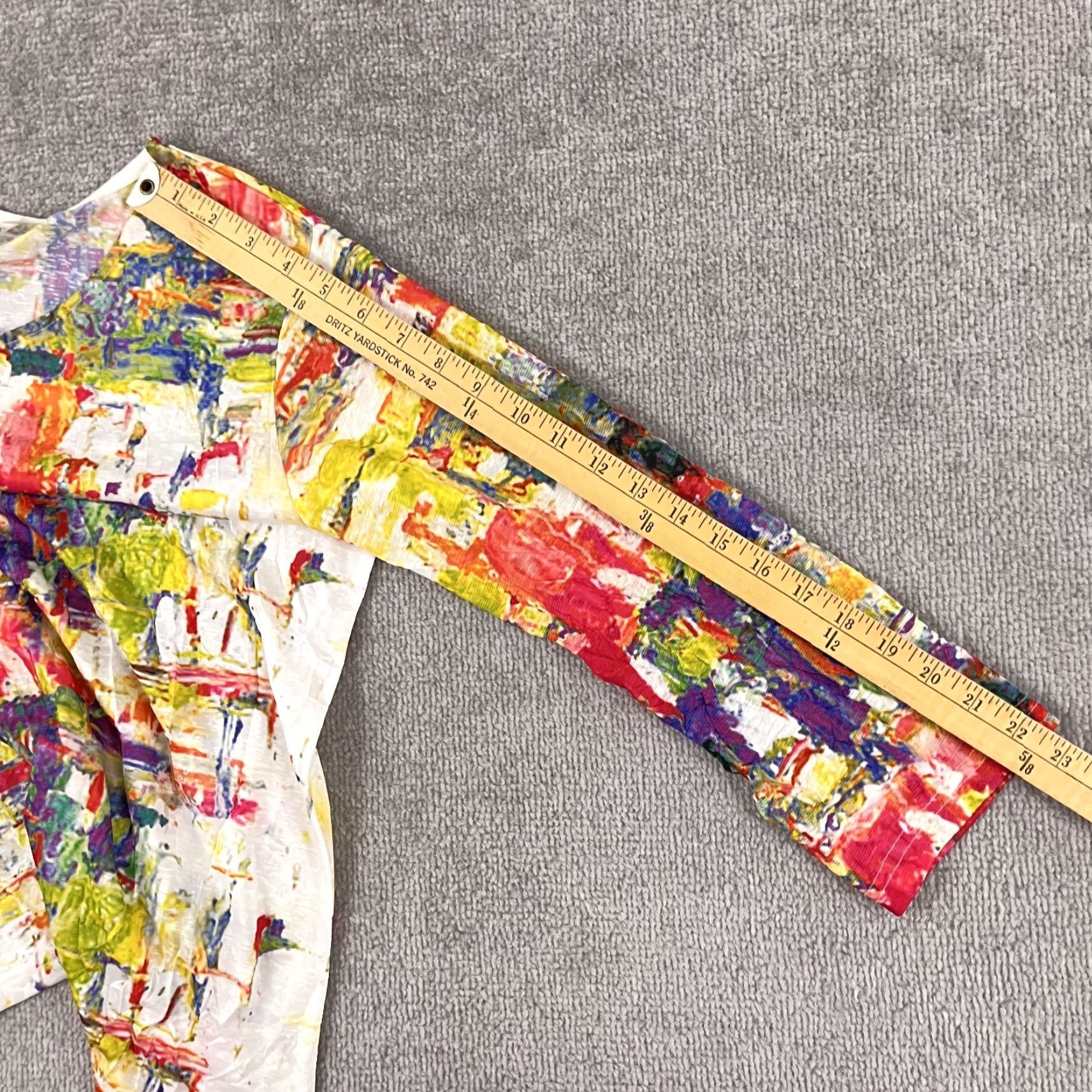 Vintage Parsley & Sage Blouse Womens Medium Abstract Artsy Asymmetric Paint Zig Zag Size M / US 6-8 / IT 42-44 - 7 Thumbnail