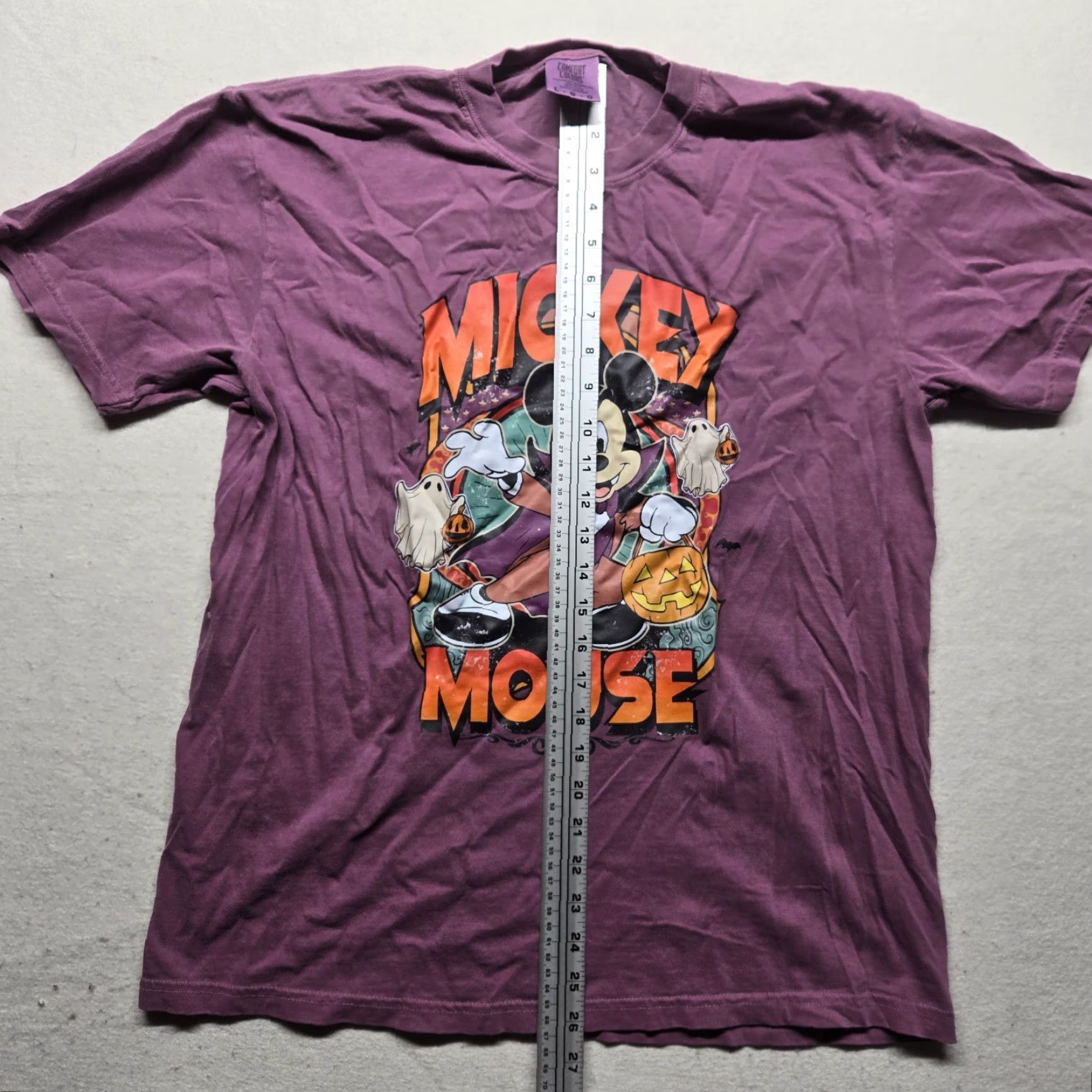 Comfort Colors Disney Mickey Mouse Shirt Adult Large Purple Cotton Graphic Print Short Sleeve Halloween Mens Size US L / EU 52-54 / 3 - 5 Thumbnail