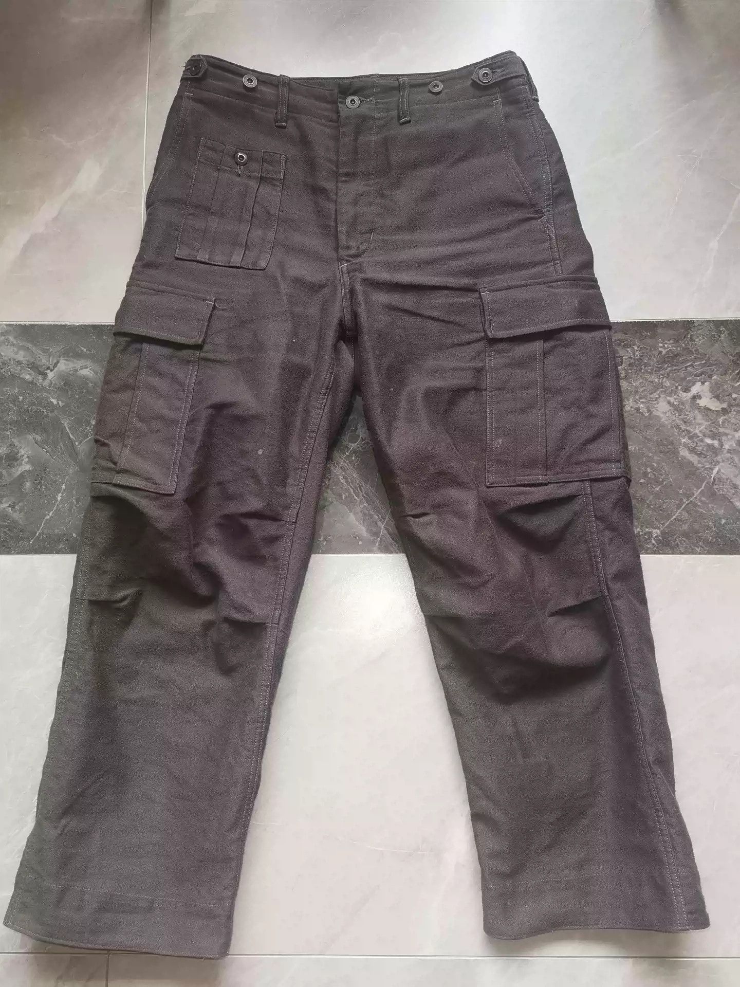 image of Nigel Cabourn Military Pants in Grey, Men's (Size 32)