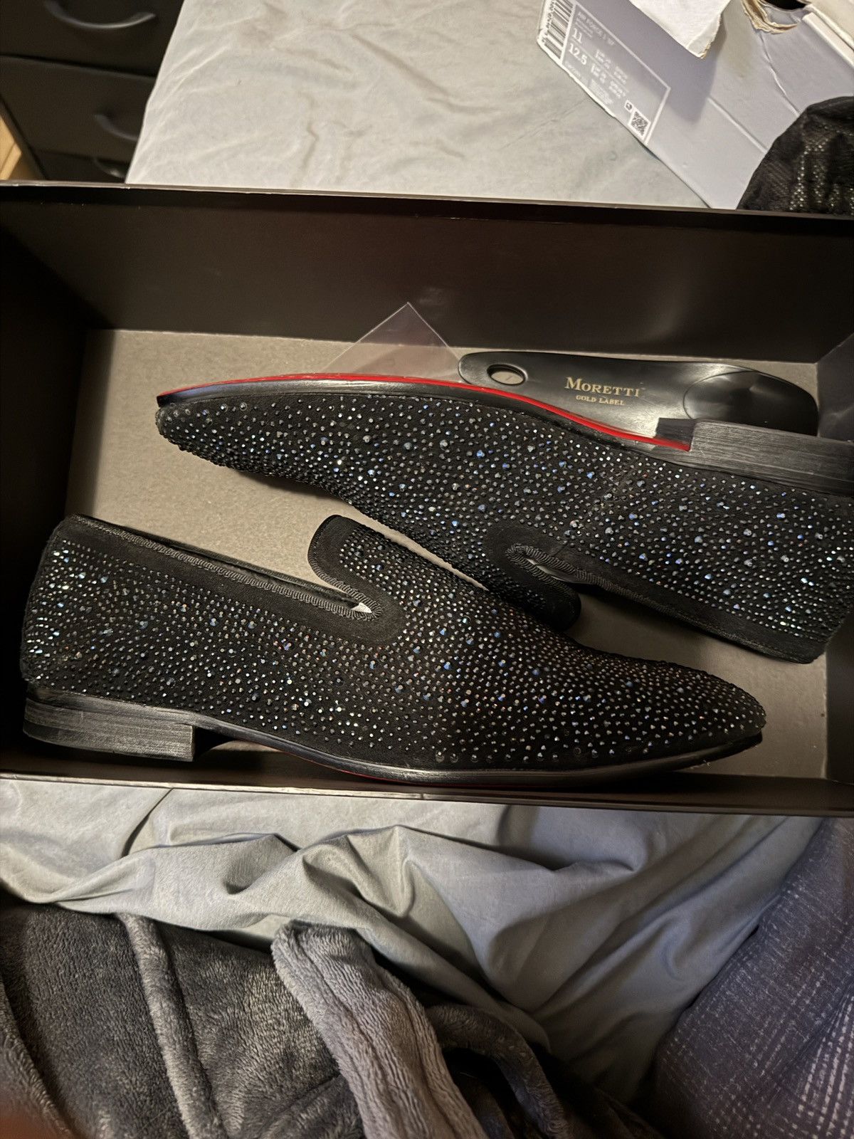 Other Black and blue shining loafers with red bottoms Size US 9 / EU 42 - 4 Thumbnail