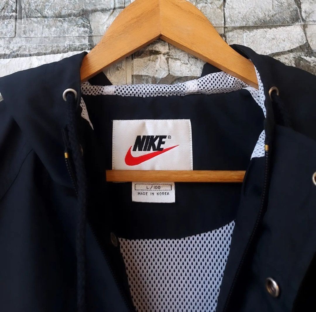Nike Vintage 90s NIKE Mini Swoosh Half Zip Hooded Jacket Size US L / EU 52-54 / 3 - 6 Thumbnail