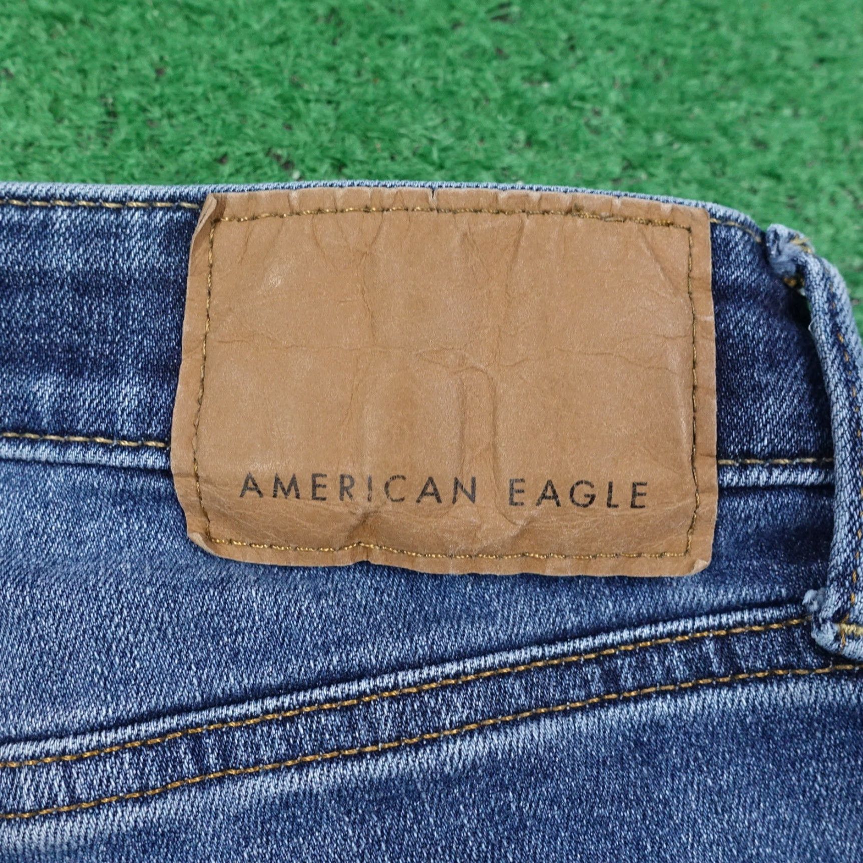 American Eagle Outfitters Vintage American Eagle Airflex+ Straight Fit Denim Jeans Men 30x30 Blue Casual 2000s Size US 30 / EU 46 - 6 Thumbnail