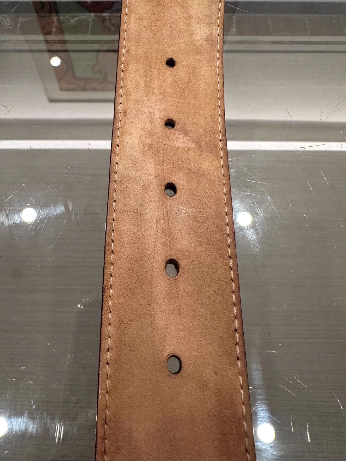 Gucci Gucci silver GG buckle 4cm belt purple & brown 85cm 99 New Size ONE SIZE - 7 Thumbnail