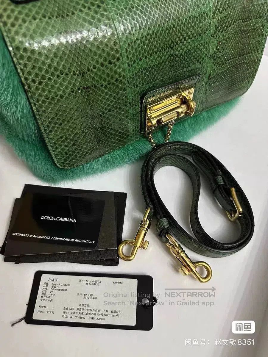 Dolce & Gabbana Dolce & Gabbana Snake Mink Handbag. Size ONE SIZE - 9 Thumbnail