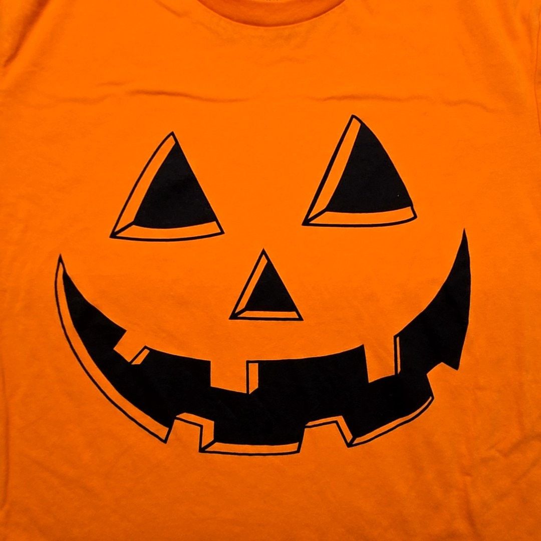 Mad Engine Halloween Pumpkin Face Jack O Lantern Graphic Tee Orange M Size US M / EU 48-50 / 2 - 2 Thumbnail