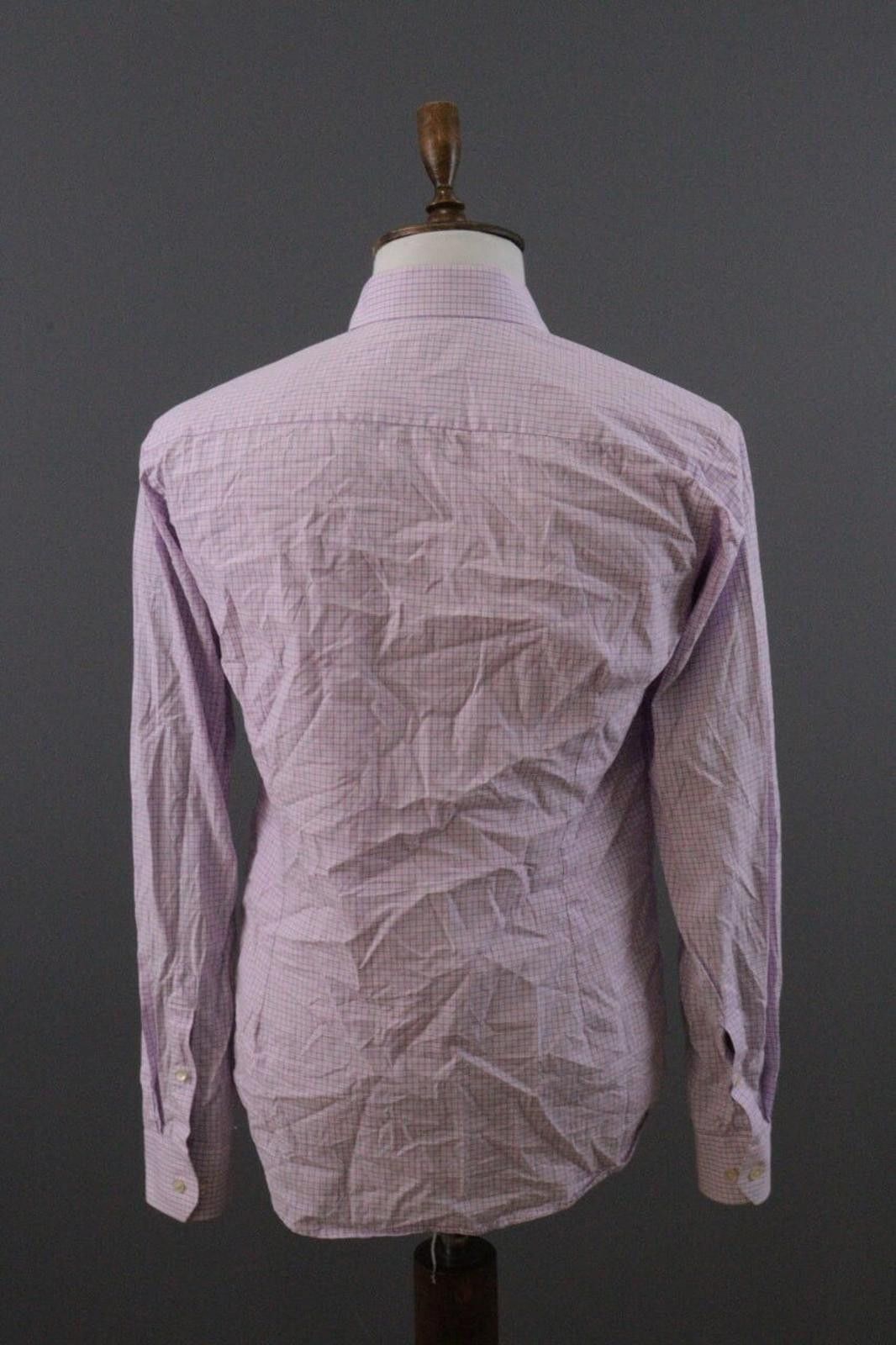 Eton Eton Slim Fit Pink Check Button Down Shirt Size 40 / 15.75 Size US L / EU 52-54 / 3 - 6 Thumbnail