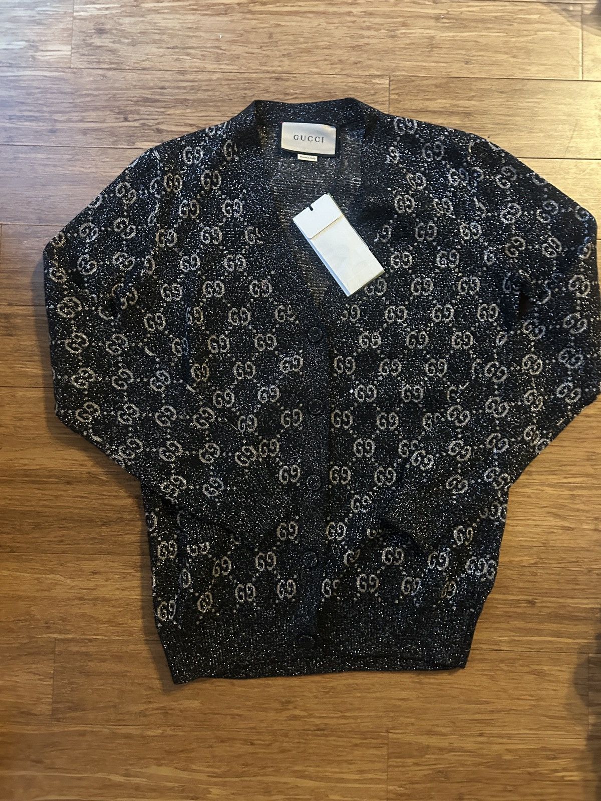 Gucci Gucci GG Jacquard Motif Metallised Fiber Cardigan size S Size S / US 4 / IT 40 - 5 Thumbnail