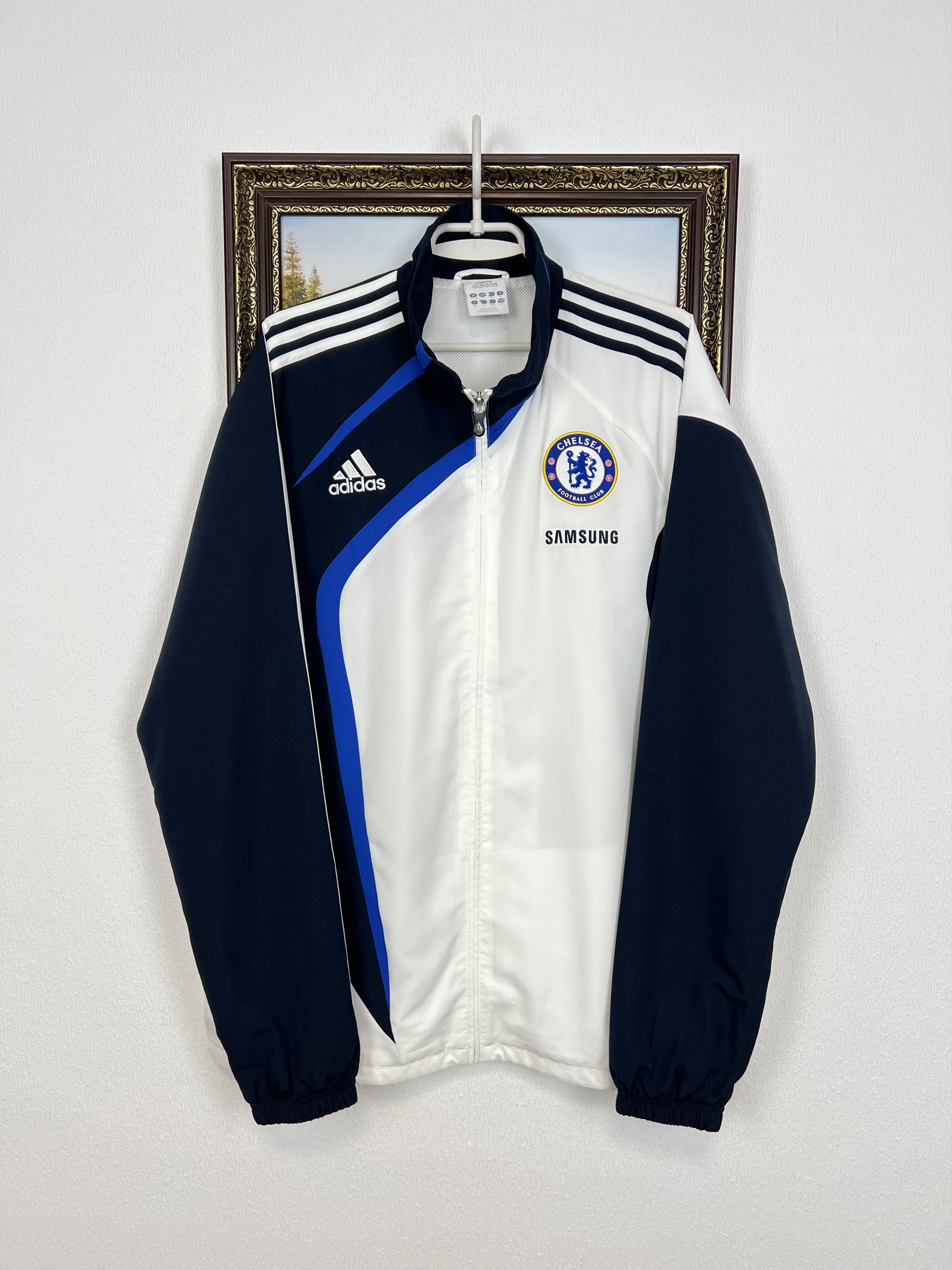 Vintage Adidas Chelsea Football Jacket Soccer Track Top Mens