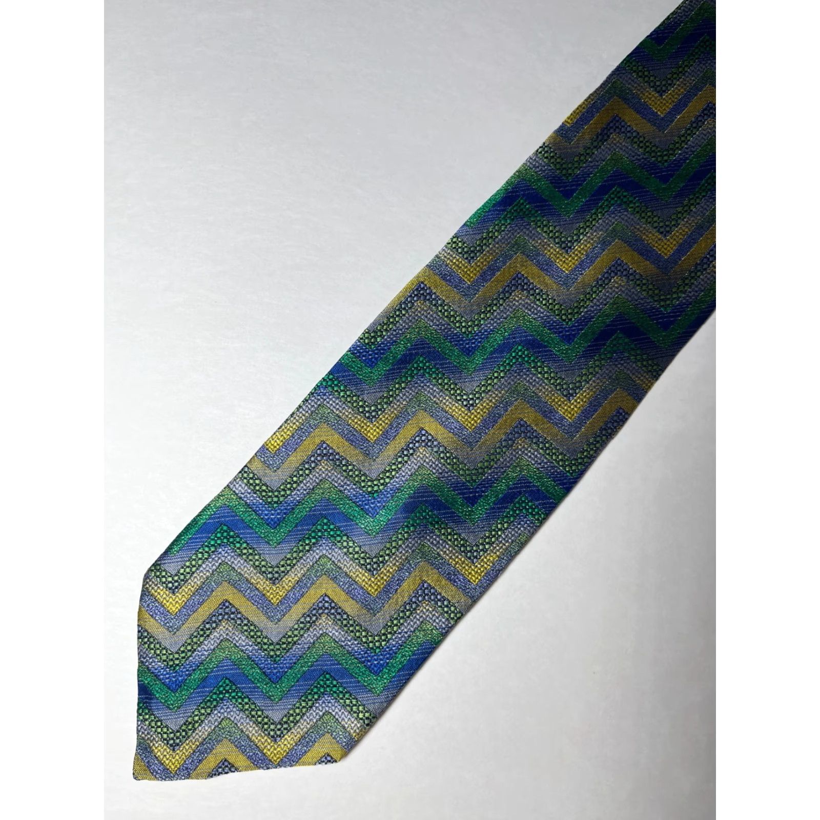Missoni VINTAGE Missoni Men’s Cravatte Silk Tie Zig Zag Pattern Hand Made in Italy Size ONE SIZE - 3 Thumbnail