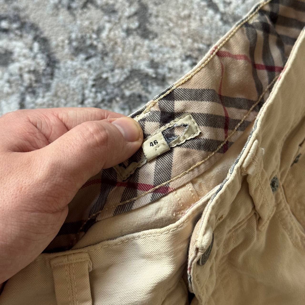 Burberry Burberry Vintage Beige Straight Glam Retro Plaid Pants Size 31" - 7 Thumbnail