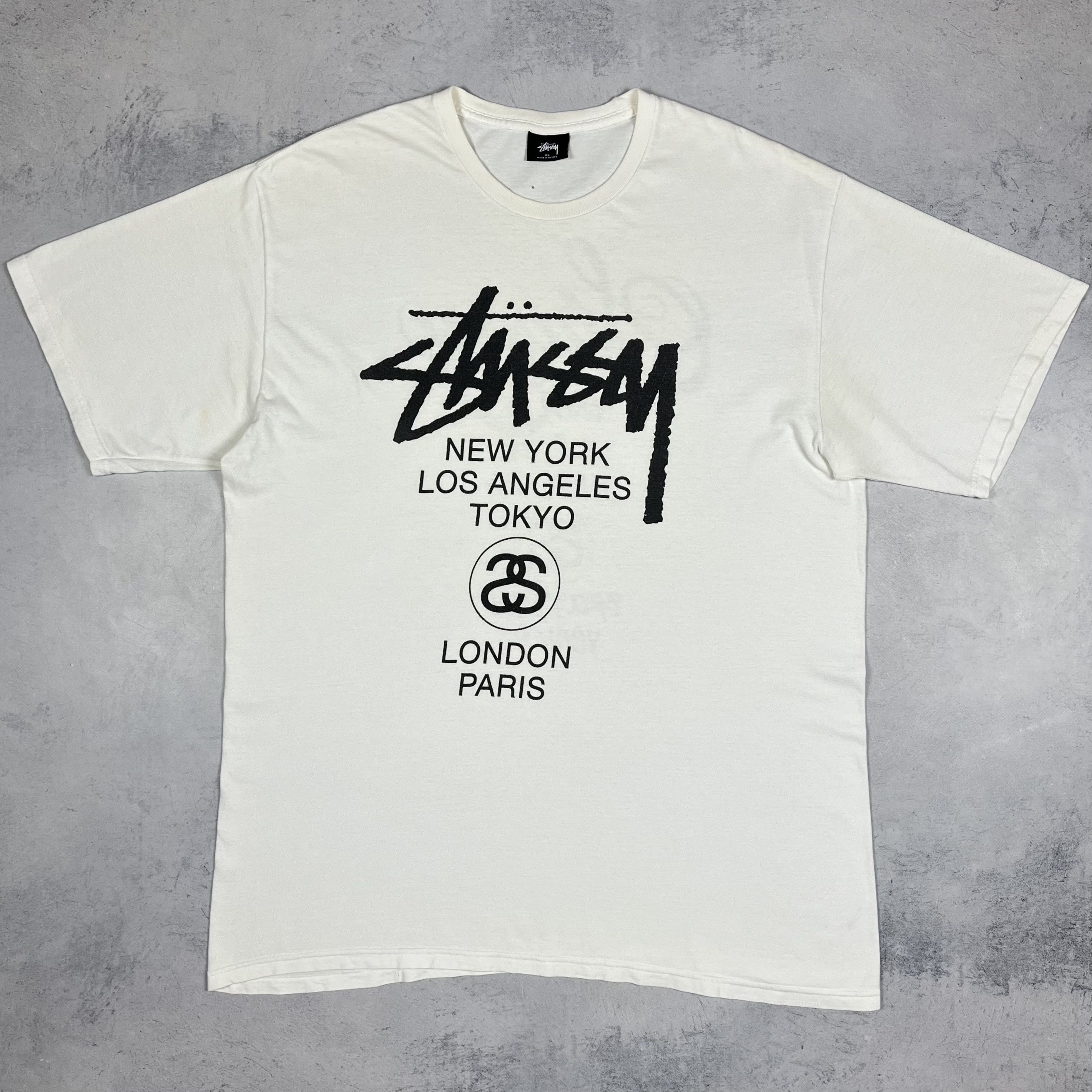 Stussy Vintage Stussy Tour Graffiti Y2K Big Logo T Shirt 2000’s Size US XL / EU 56 / 4 - 12 Thumbnail