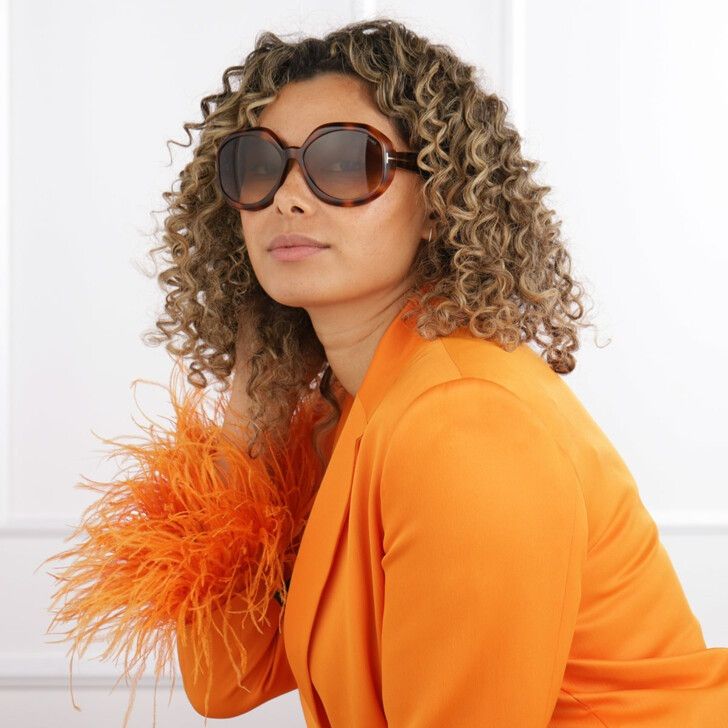Tom Ford NEW Tom Ford FT1011/S 01B GEORGIA-02 Oversized Sunglasses Size ONE SIZE - 10 Thumbnail