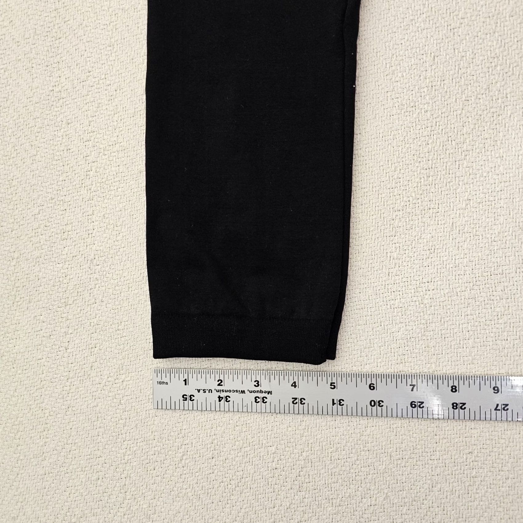 Vintage Maze Womens Pants L Black Knit Elastic Waist Pull On Slim Leg Regular Fit Modern Classic Size 36" / US 14 / IT 50 - 7 Thumbnail