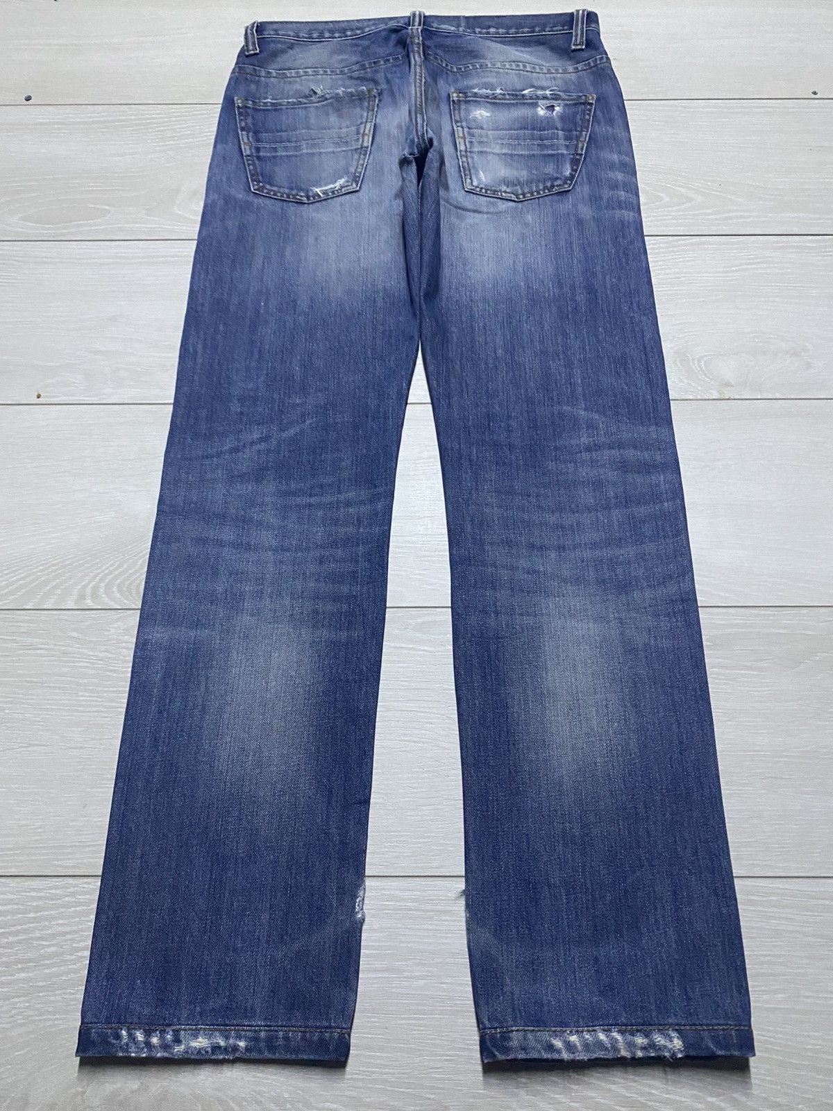 Ring Milano Vintage Ring Milano Blue Wash Distressed Skinny Jeans Size US 31 - 2 Thumbnail