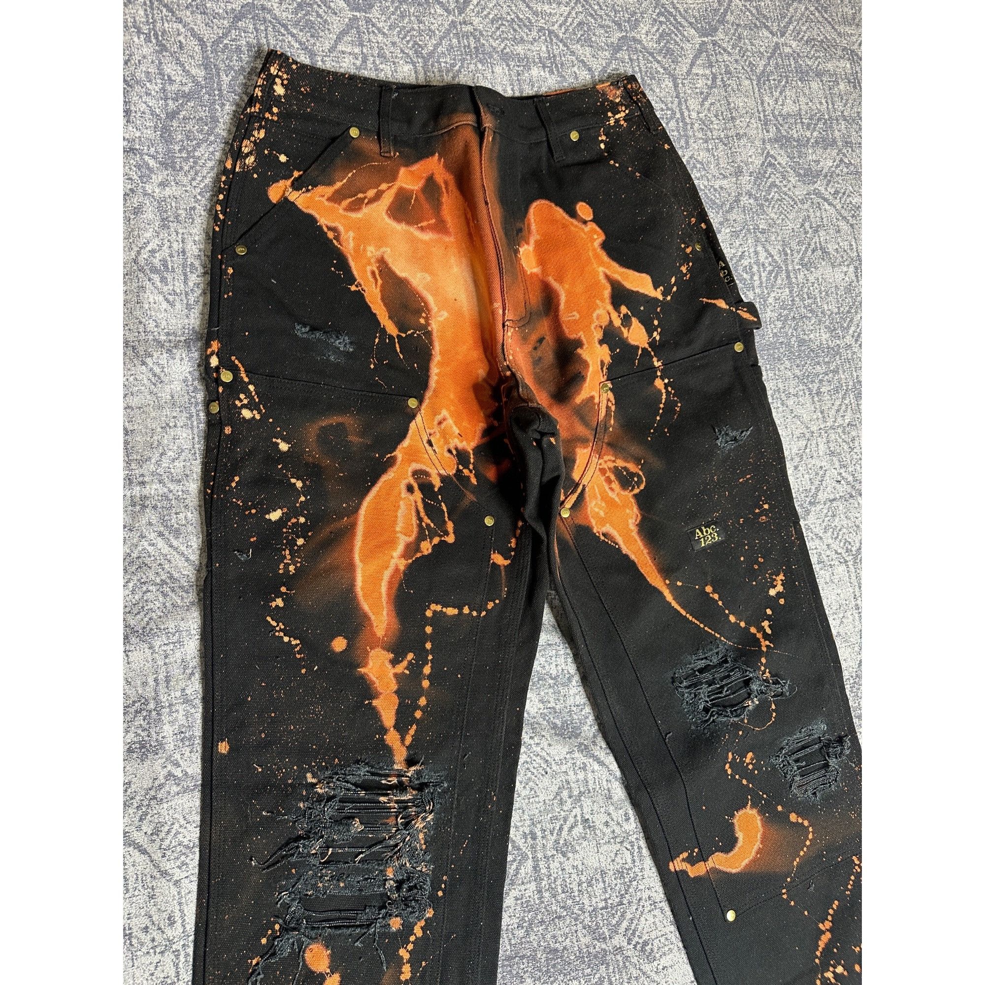 Advisory Board Crystals Custom Reworked Embellished Bleached Distressed Paint Staine Size US 32 / EU 48 - 3 Thumbnail