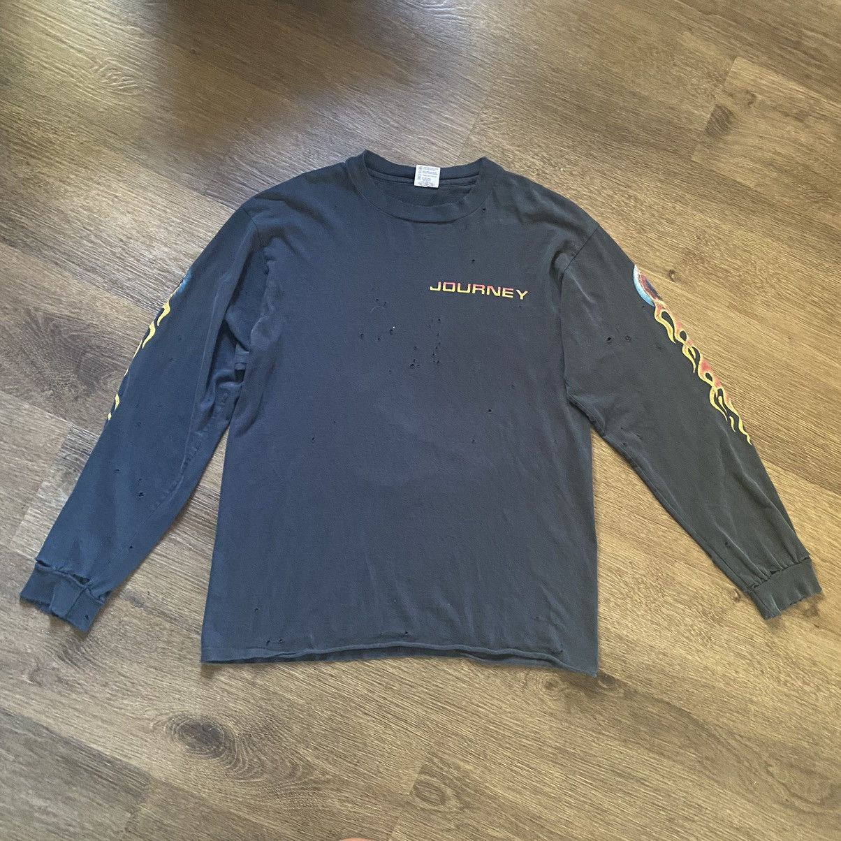 Band Tees × Vintage Vintage Thrashed Journey Long Sleeve Size US L / EU 52-54 / 3 - 1 Thumbnail