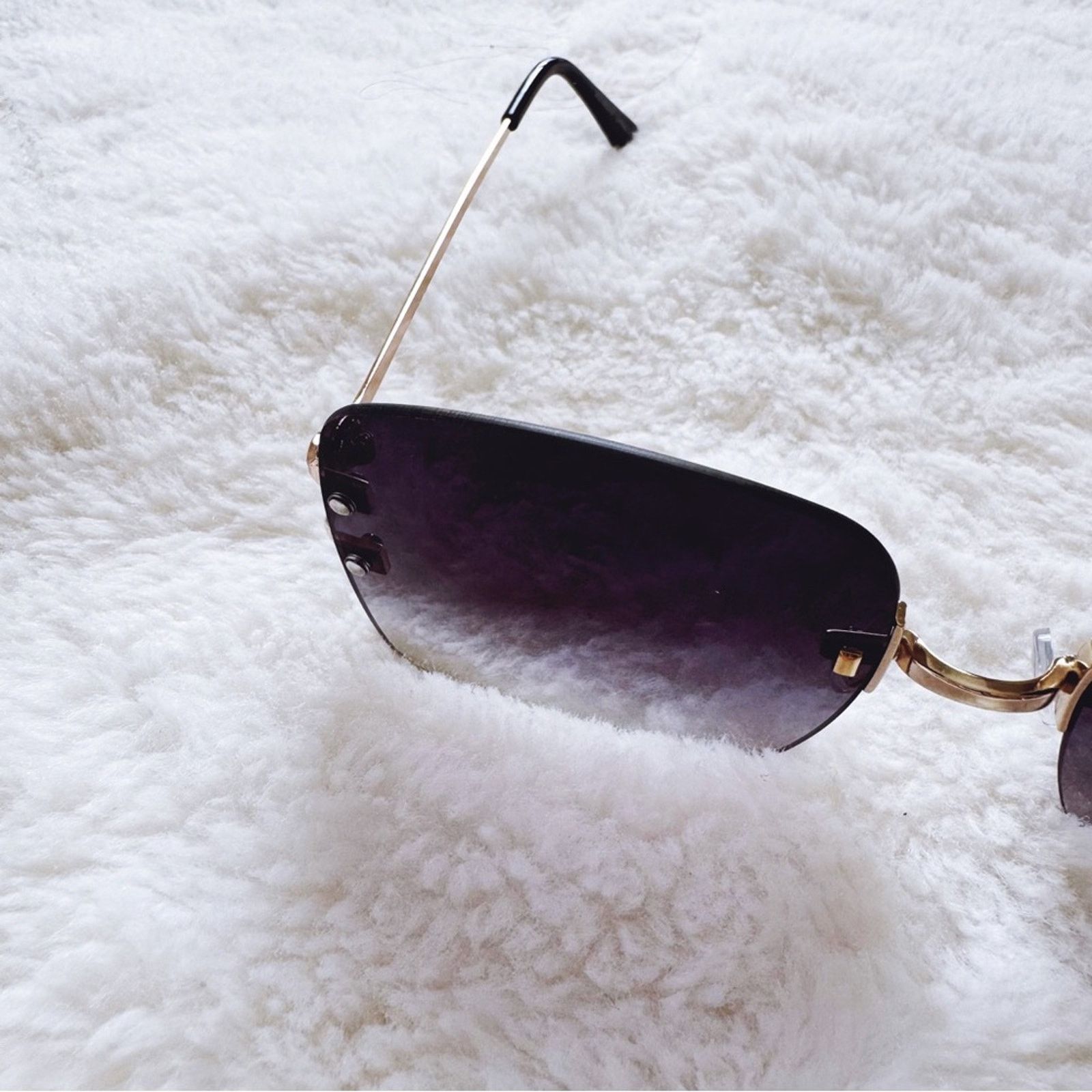 Other Laurel Clear Black Rimless Sleek Sunglasses Size ONE SIZE - 5 Thumbnail