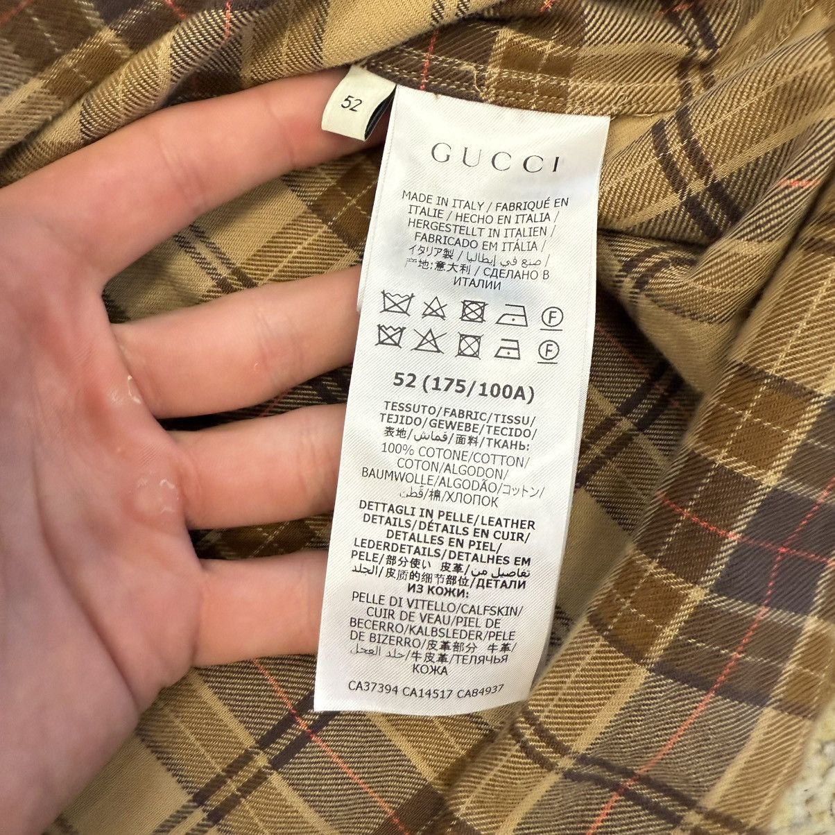 Gucci Gucci G Logo Plaid Long Sleeve Shirt Size XL (52) Size US XL / EU 56 / 4 - 5 Thumbnail