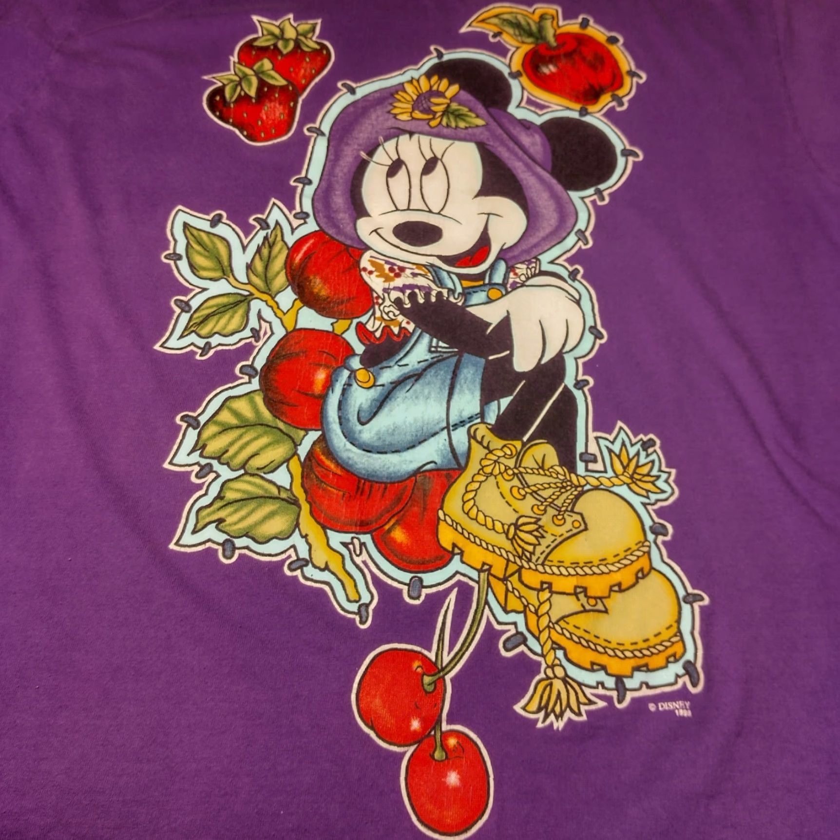 Mickey Unlimited VINTAGE Mickey Unlimited T-Shirt XL Minnie Mouse Gardening Purple Short Sleeve Cotton Blend Unisex Adults Size US XL / EU 56 / 4 - 2 Thumbnail
