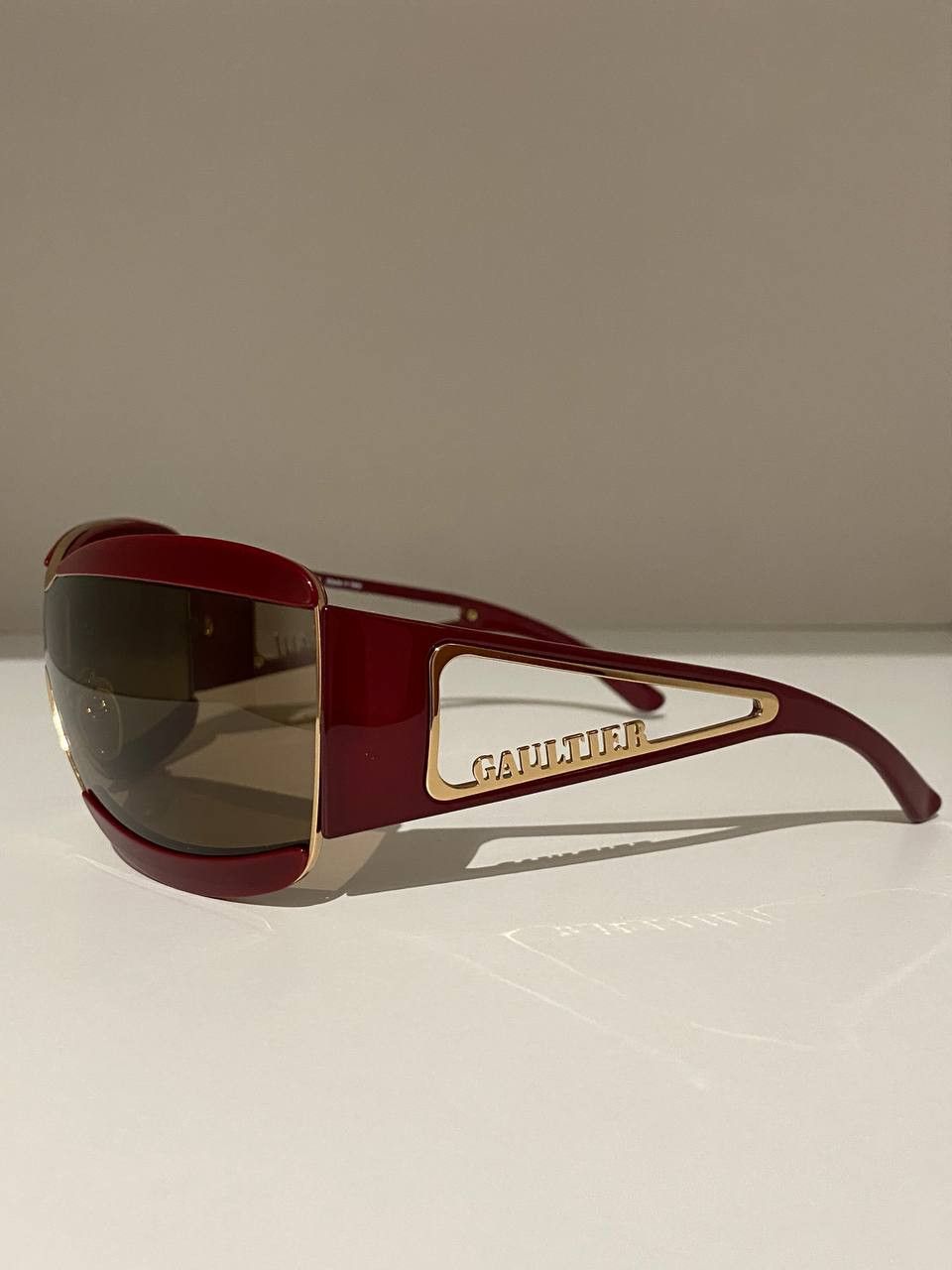 Jean Paul Gaultier Jean Paul Gaultier JPG Logo Mask Oversized Sunglasses Y2K Size ONE SIZE - 8 Thumbnail